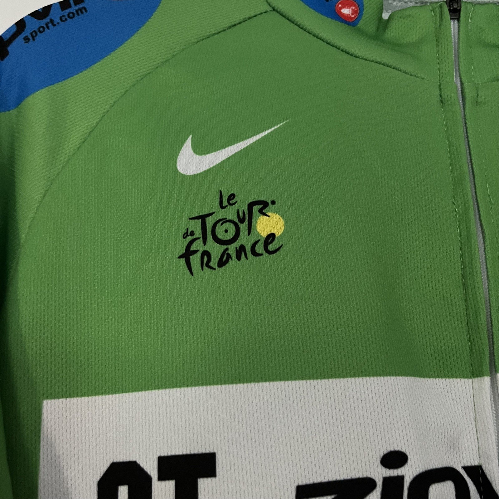 Green Cycling Jersey Tour De France Size L Italy Nike ZipVit Cervélo Vintage
