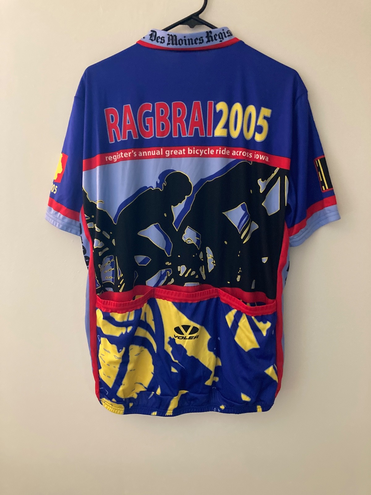 RAGBRAI 2005 Men’s Voler SS Club Set-In 1/2 Zip Cycling Jersey – 2XL