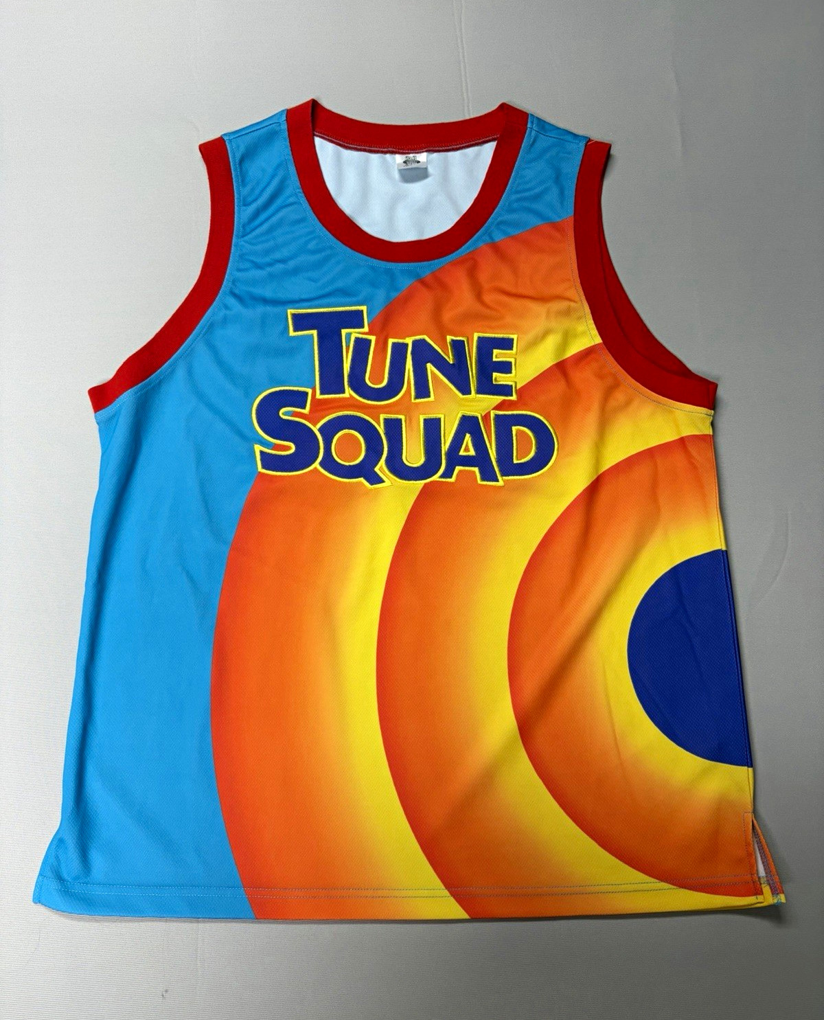 Space Jam: A New Legacy Tune Squad Men’s Large Tank Jersey Blue/Orange Graphic