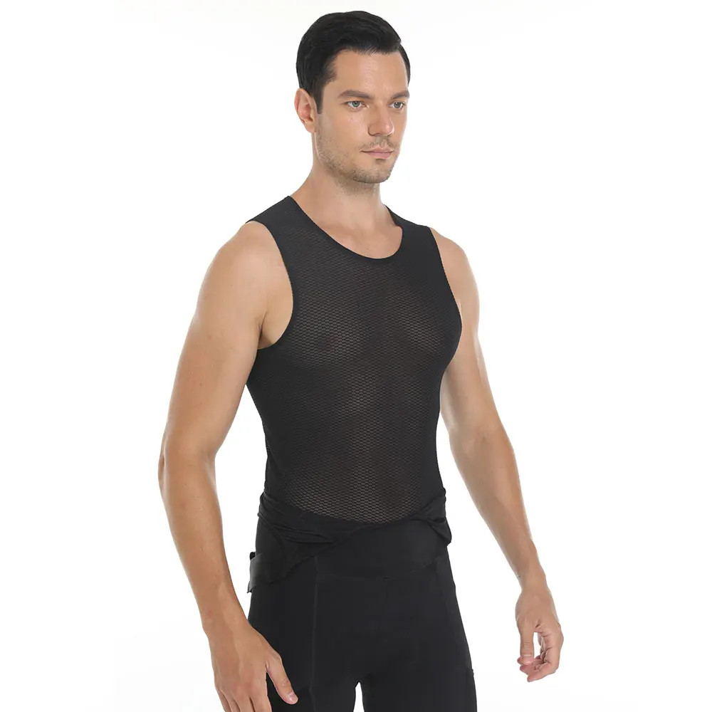 Men Cycling Base Layer Classic Black/White Cycling Underwear Mesh Breathable Qui
