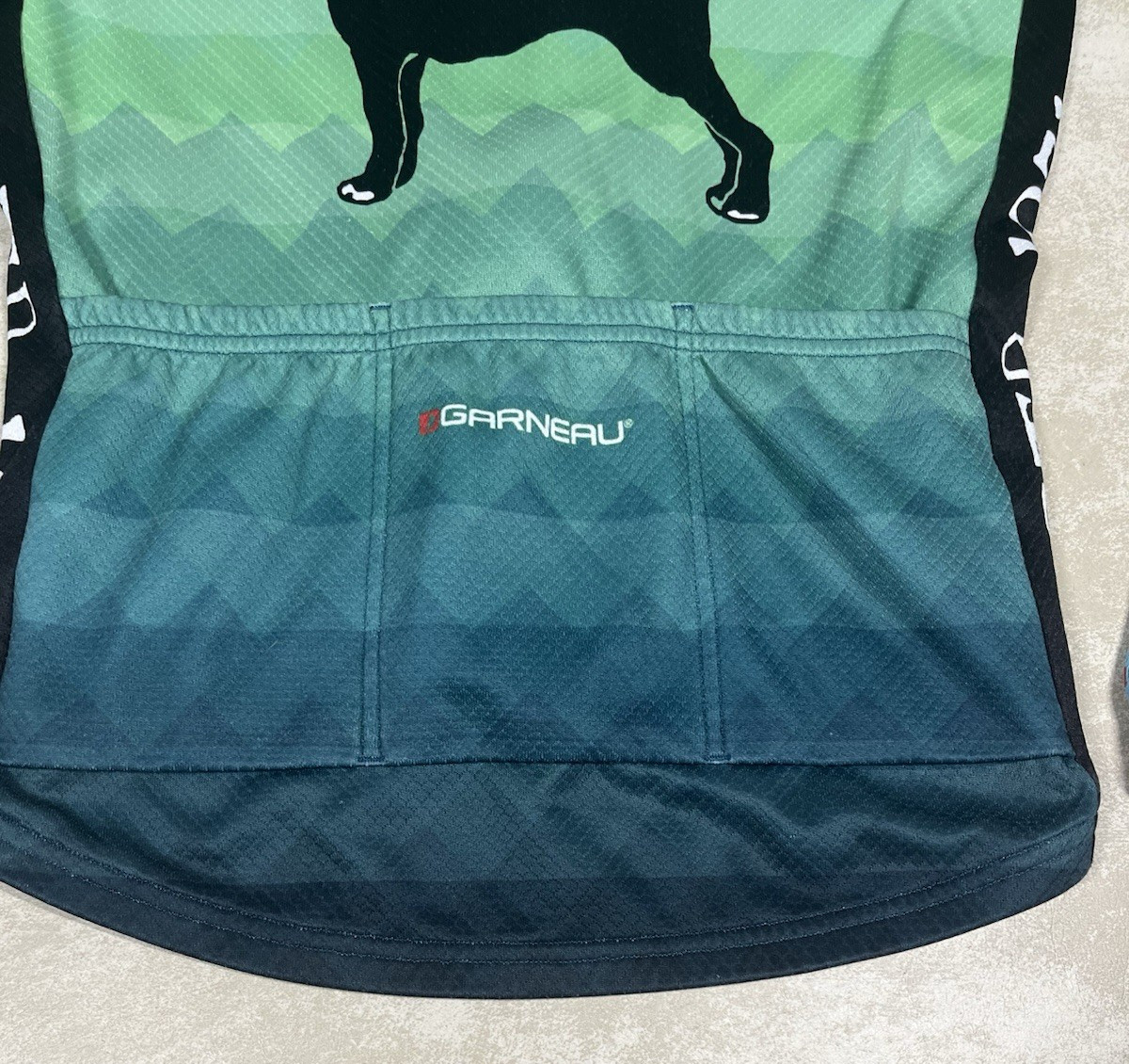 Louis Garneau The Black Dog Green Long Sleeve Cycling Jersey See Descr 1262