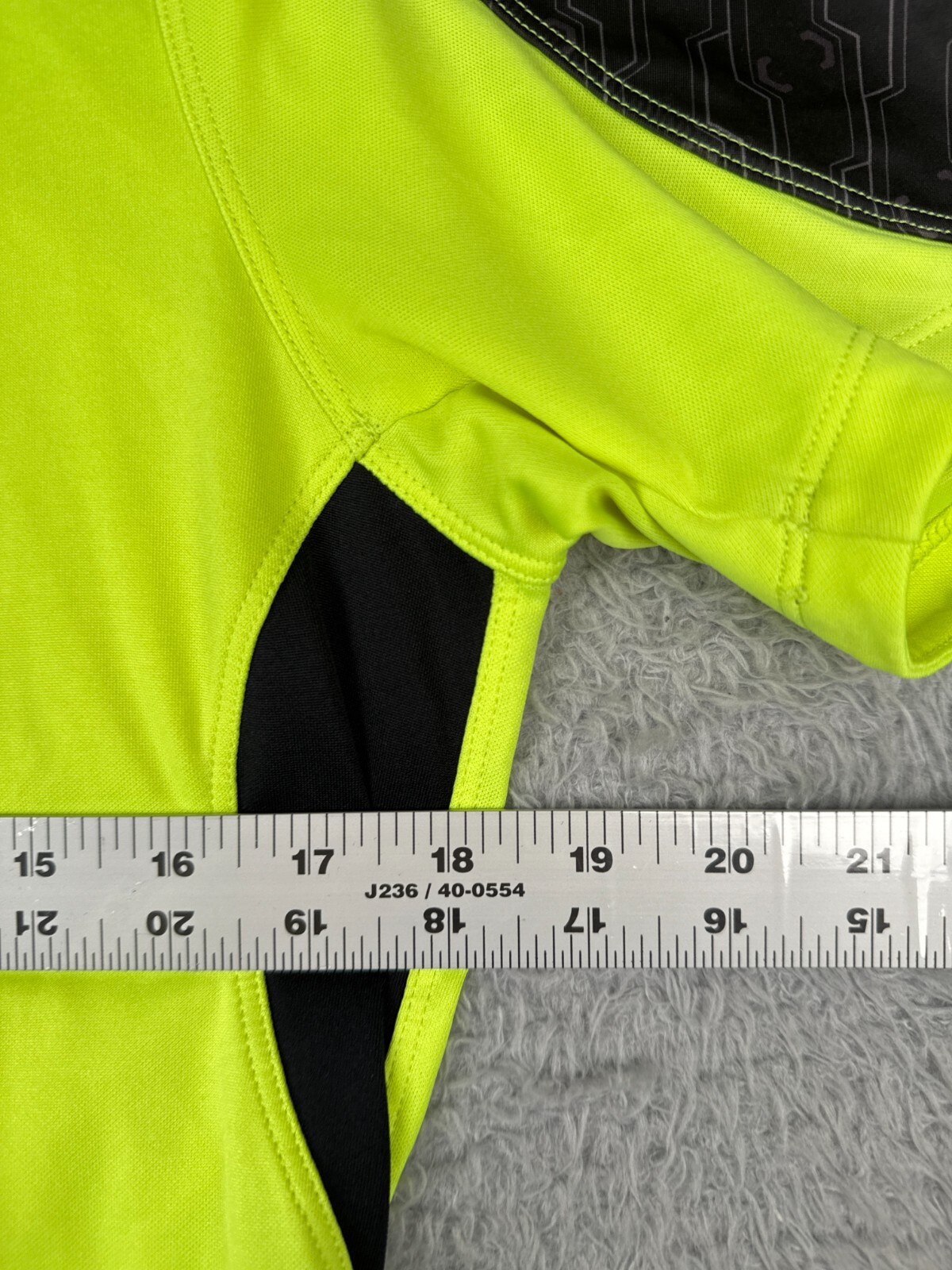 Pearl Izmui Cycling Jersey Adult Large Green Black Full Zip High Visibility Poly