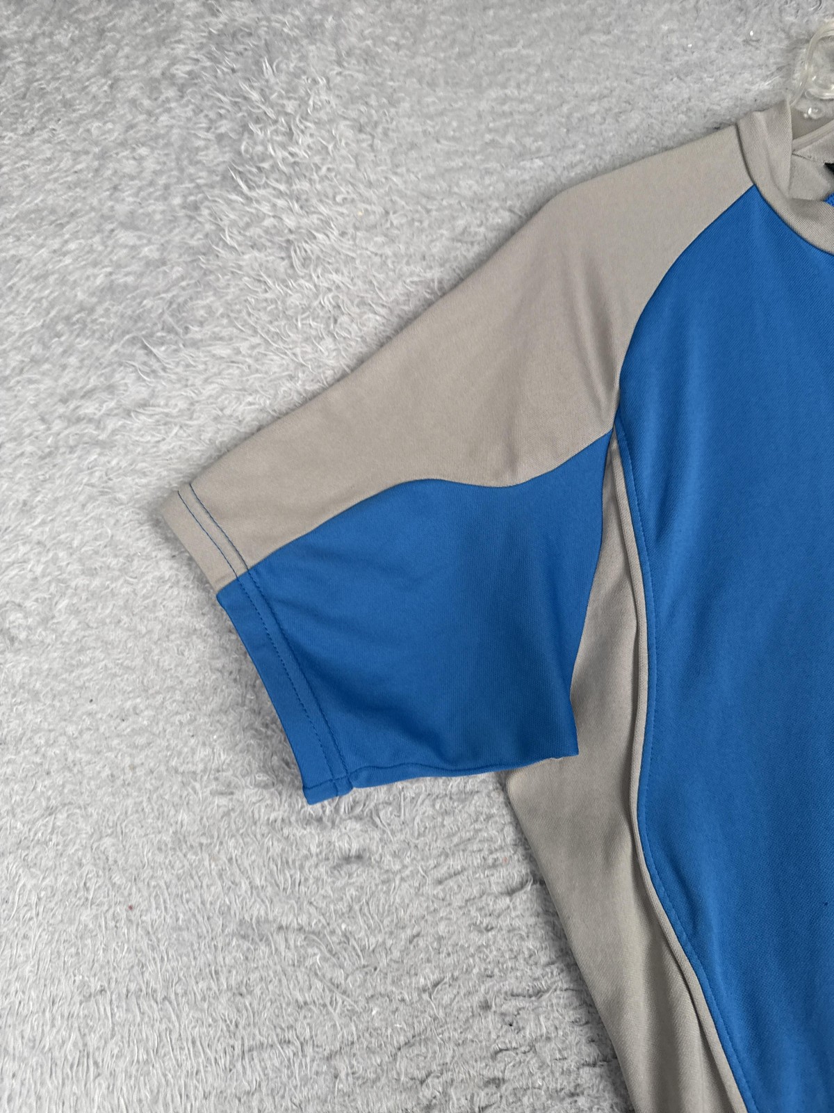 Pearl Izumi Cycling Jersey Mens Large Blue Full Zip Short Sleeve Pockets Bike