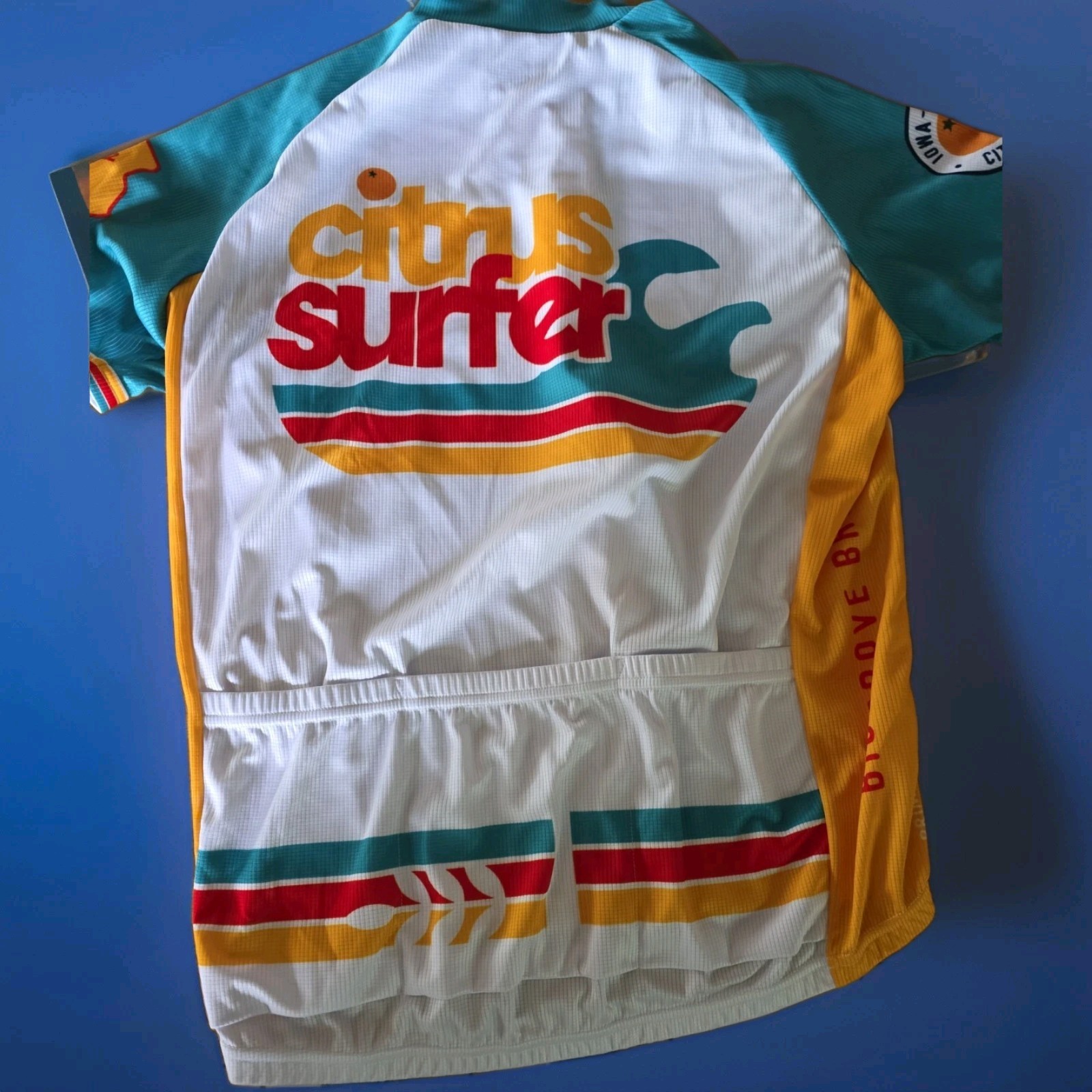 Big Grove Brewery (IOWA) Citrus Surfer Cycling Jersey, Men’s M