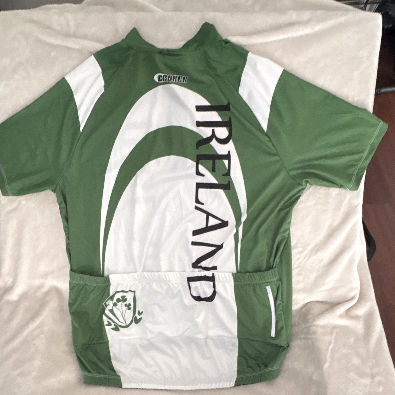 Croker Sports Ireland Cycling Jersey XL Short Sleeve Zip Pockets
