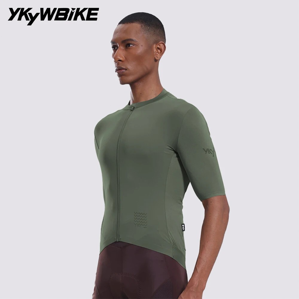 YKYWBIKE Men Cycling Short Sleeve Jersey Summer Pro Bike Shirt Breathable MTB
