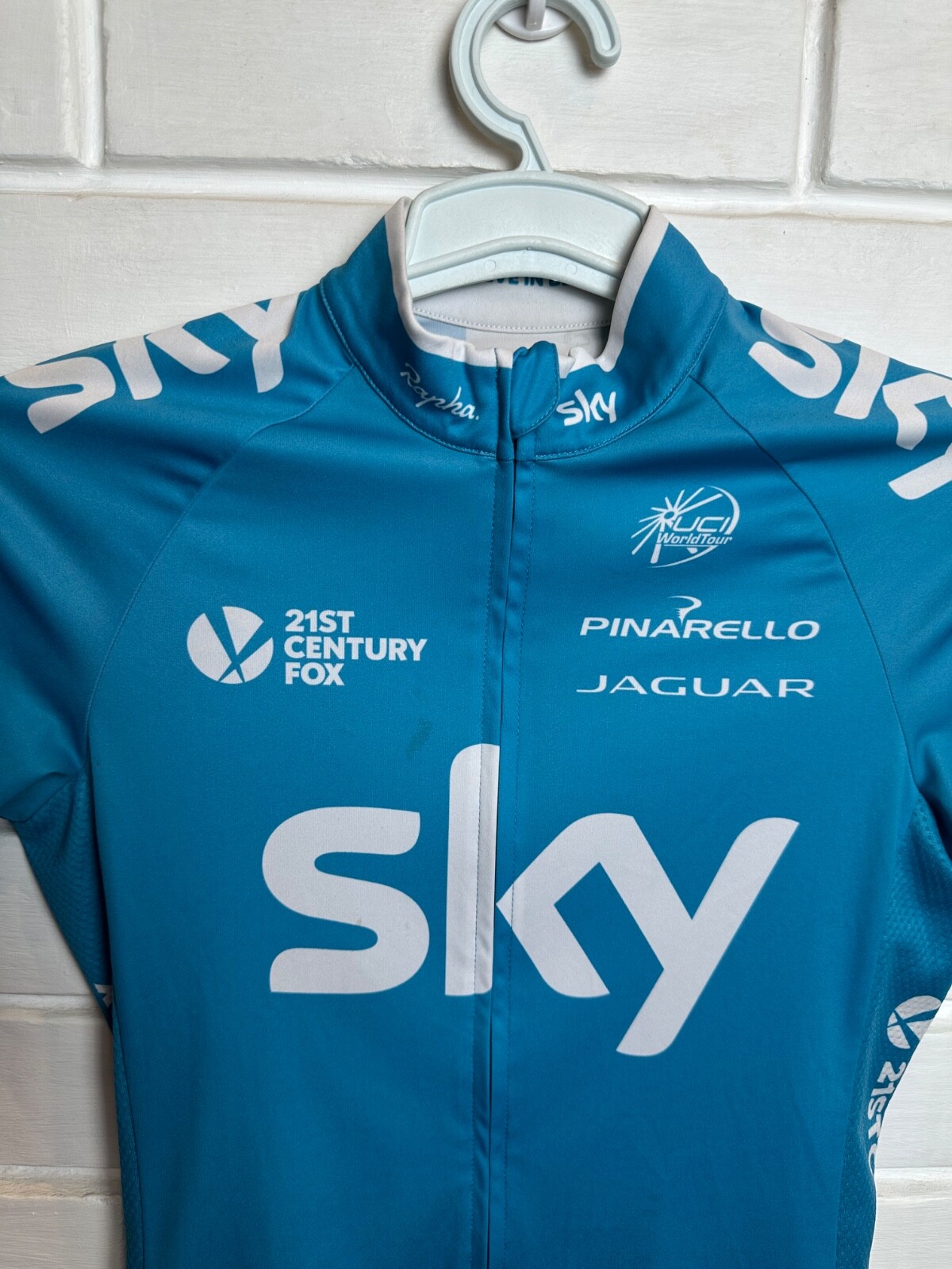 Rapha Team Sky Cycling Jersey Size Xs Blue Very Rare Made In China