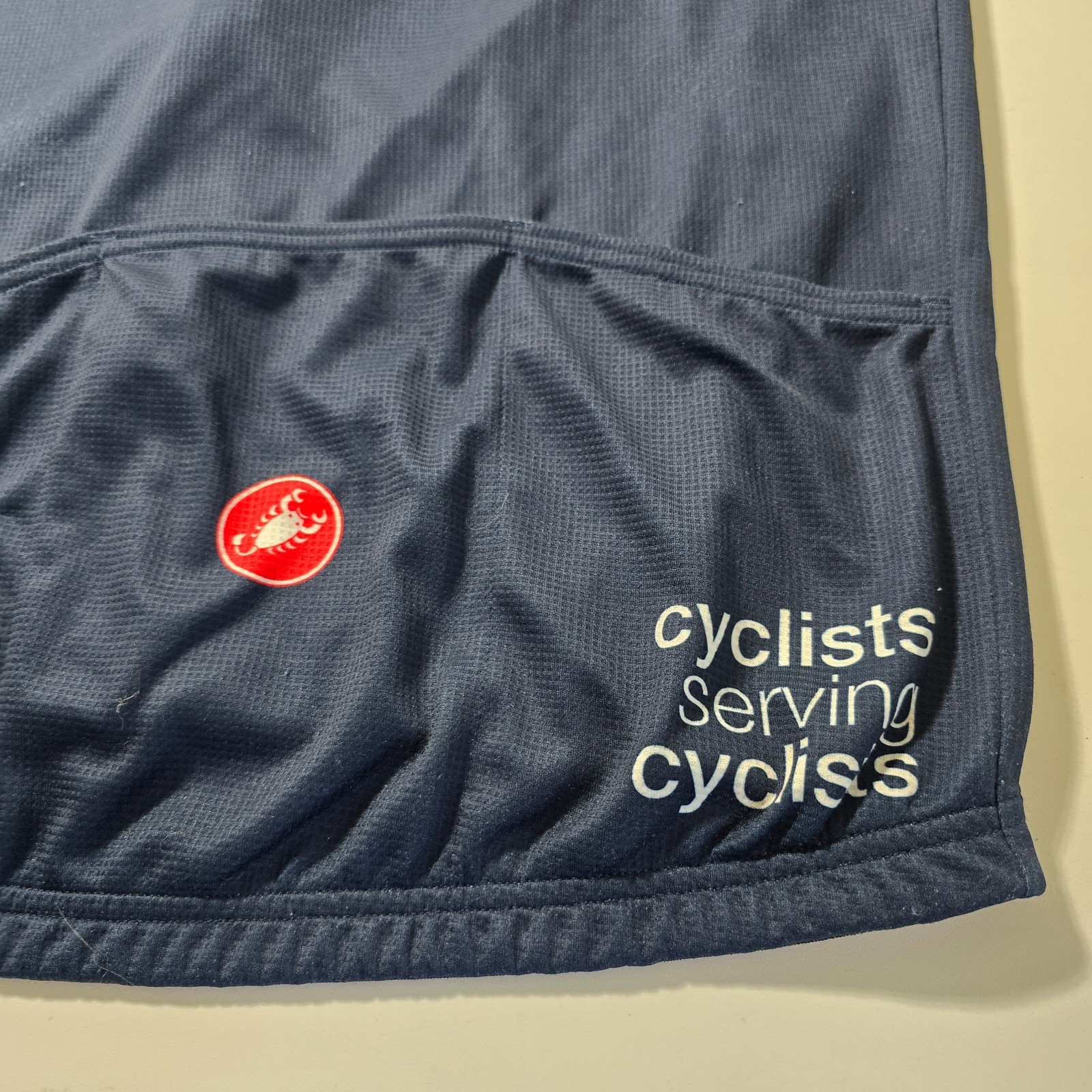 Castelli Cycling Jersey Mens 2XL Blue Excel Sports Graphic Full-Zip Short Sleeve