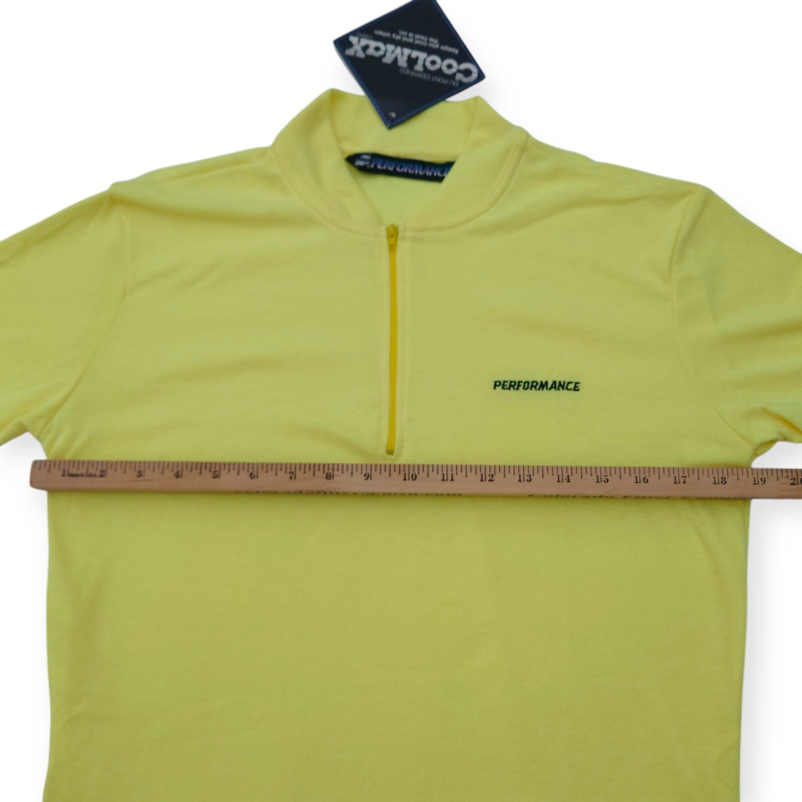NWT Vintage Performance Cycling Jersey Men’s M 100% Cotton Made In USA Yellow