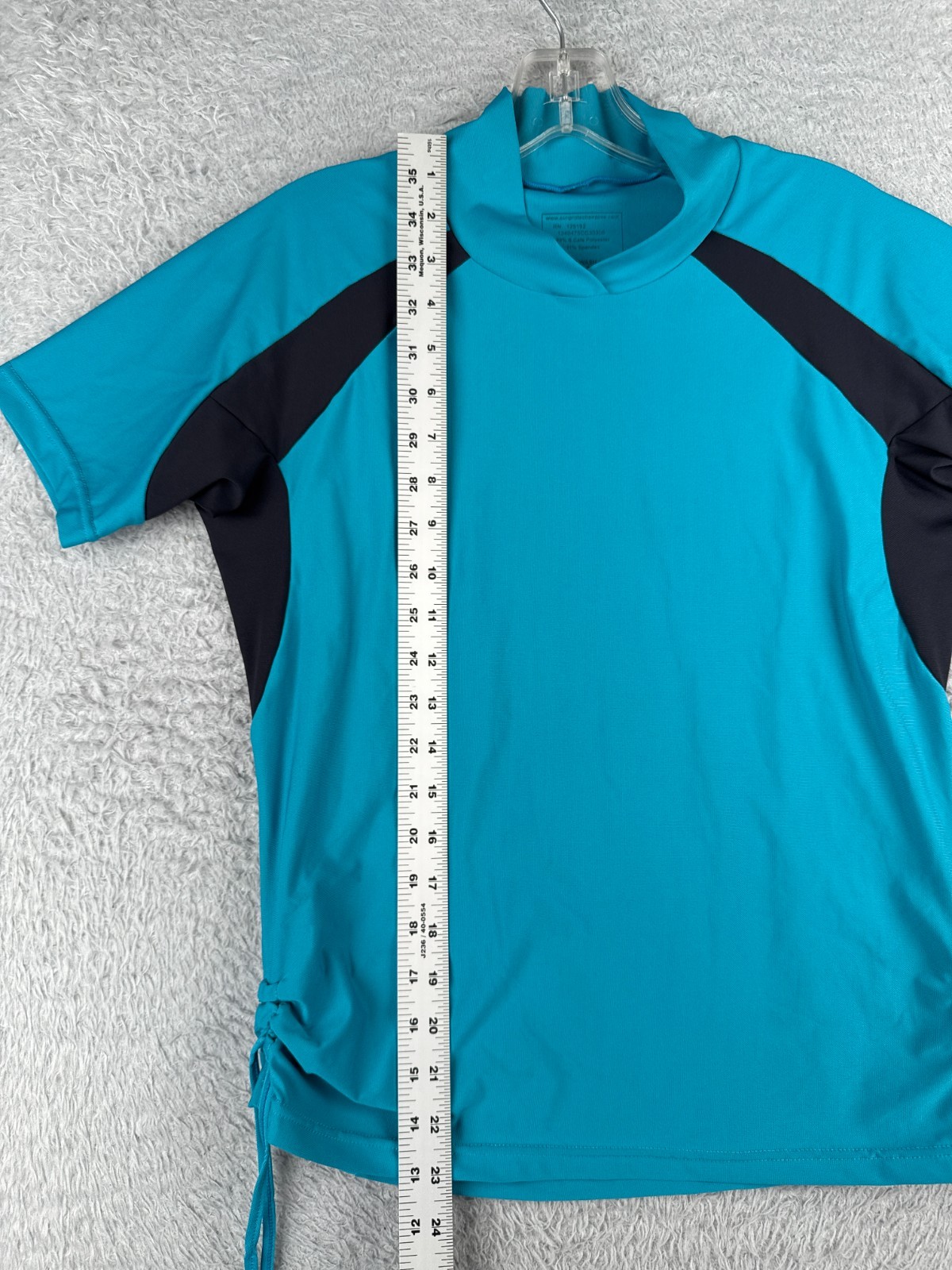 Green Beanz Cycling Jersey Womens Large Blue Black Short Sleeve UPF Polyester