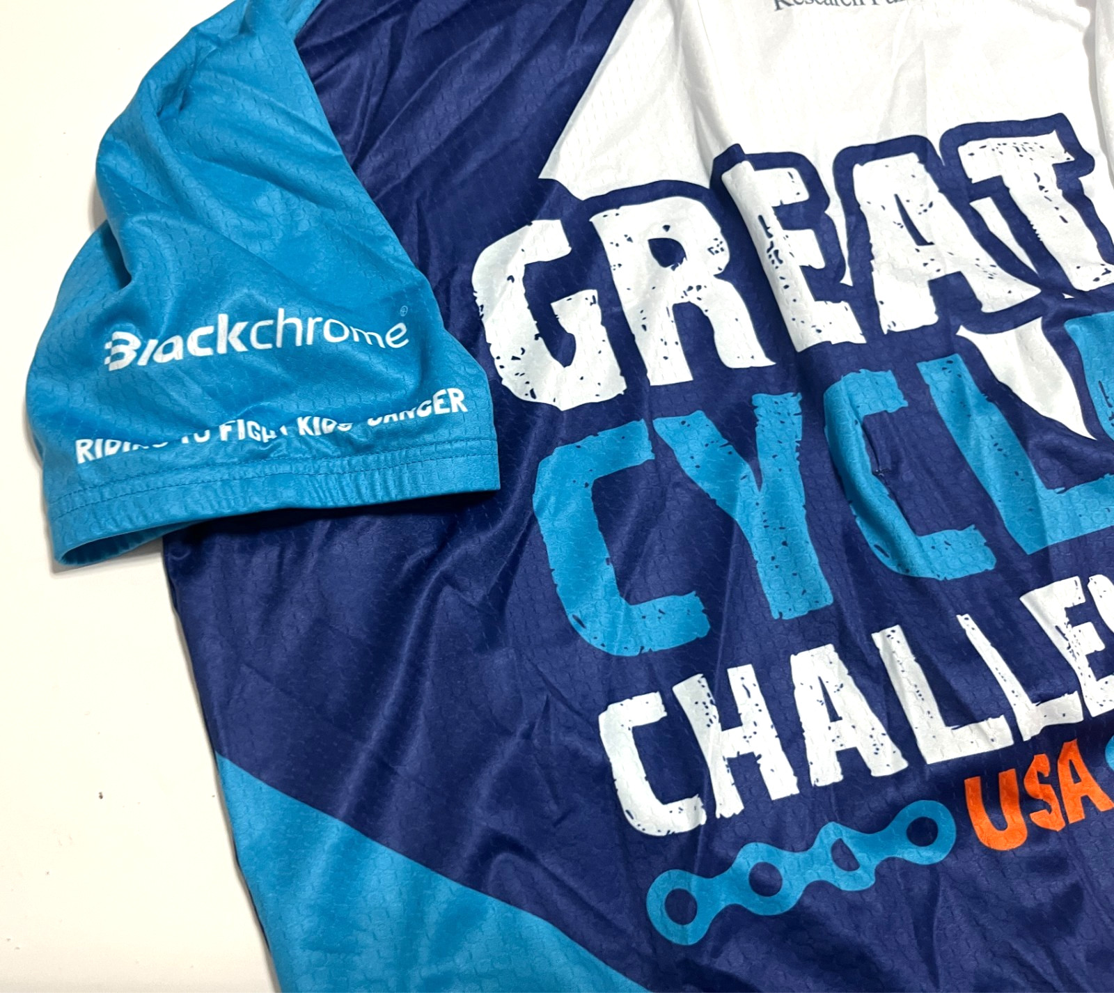 GREAT CYCLE Challenge 2020 Men Children’s Cancer Full Zip Cycling Jersey 5XL
