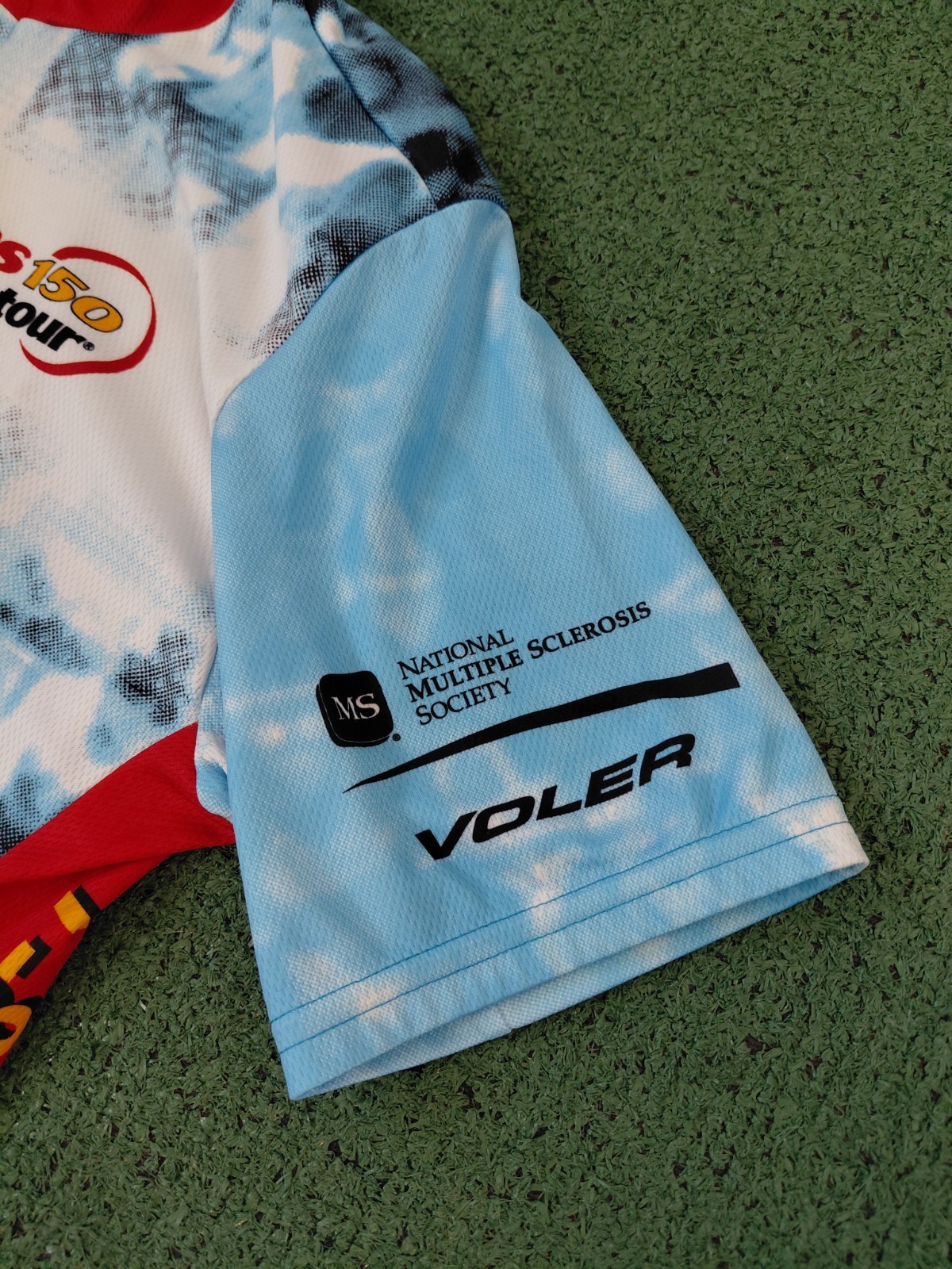 Voler MS 150 Bike Tour Blue & Red Zip Up Cycling Jersey Sz Medium