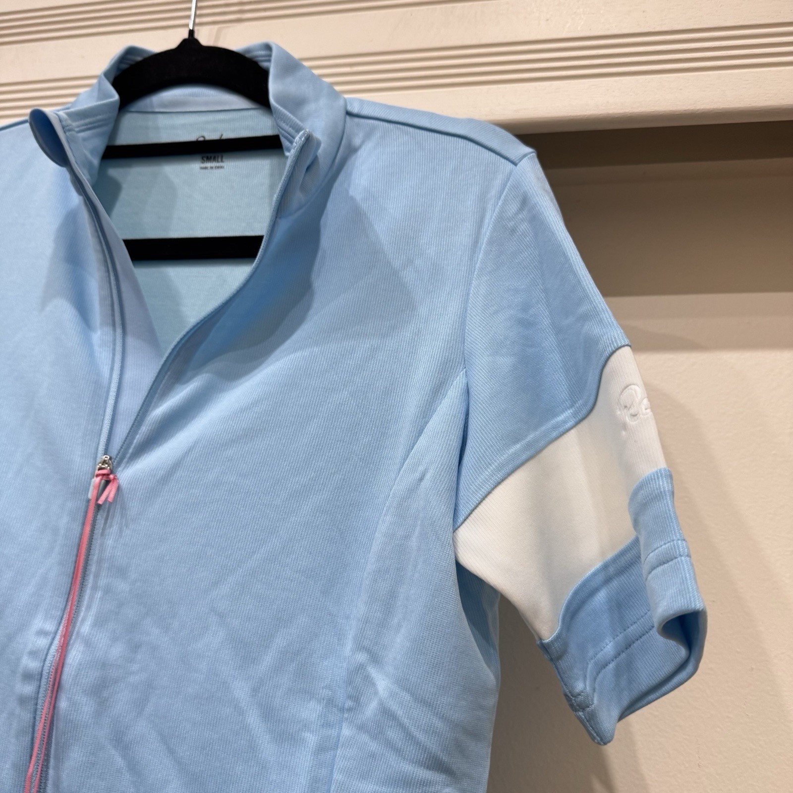 New Rapha Size S Blue Womens Classic Jersey Full Zip Cycling Wool Polyester Blen