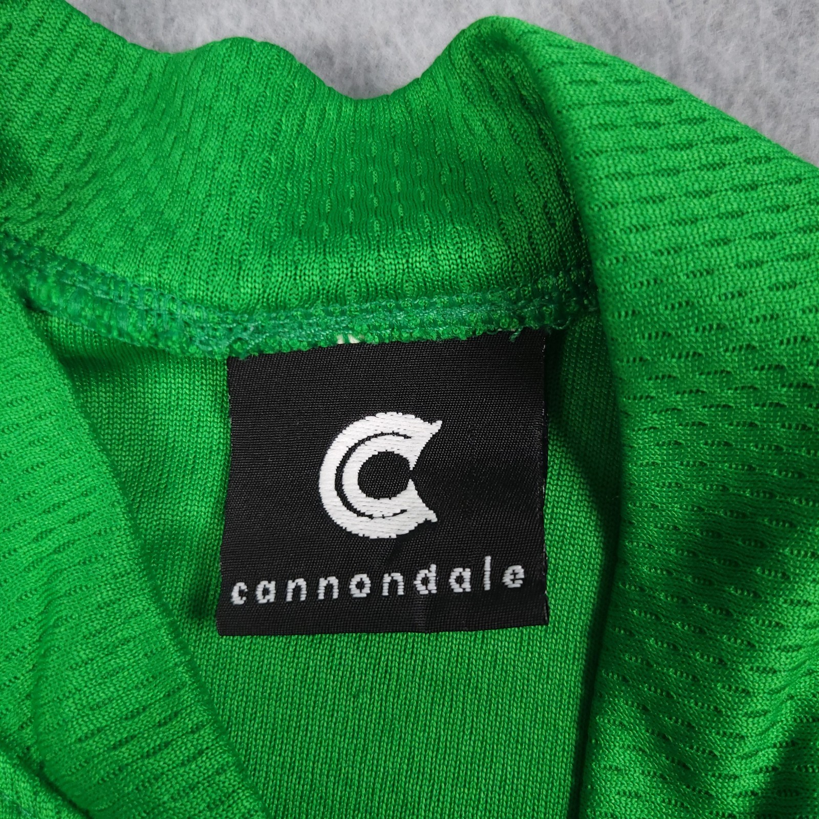 Vintage Cannondale Cycling Jersey Men Large Green Made in USA Jamaica Stretch