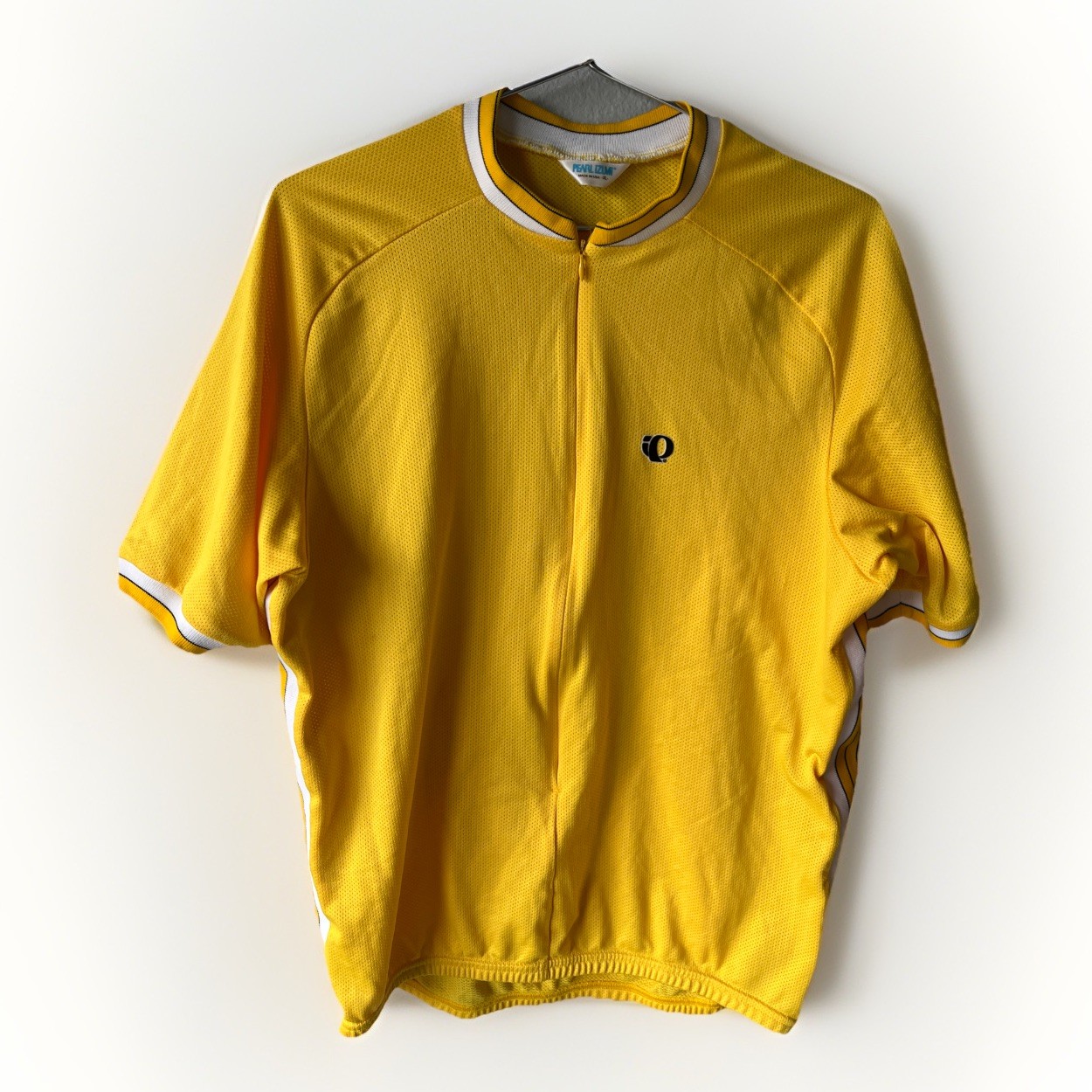 Pearl Izumi Cycling Jersey Leader Yellow Made In USA 90s Perforated Mens XL
