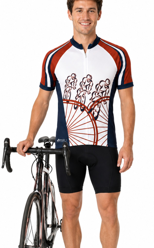 Peak 1 Sports Cycling Jersey Unisex Small Bike Race Graphic 1/4 Zip Performance