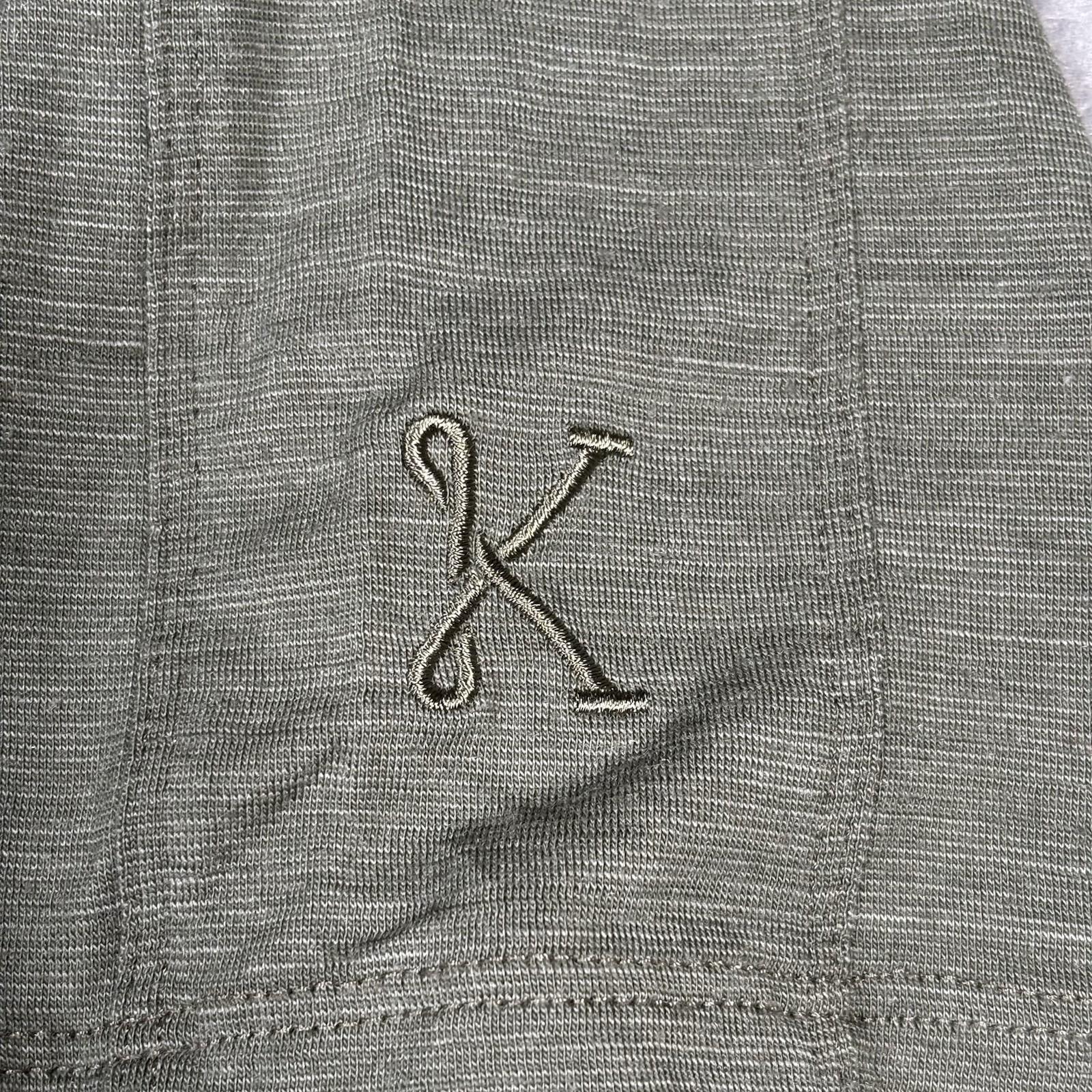 Kitsbow Kyber Collared Henley Shirt Men’s Large Heather Green Merino Wool Holes