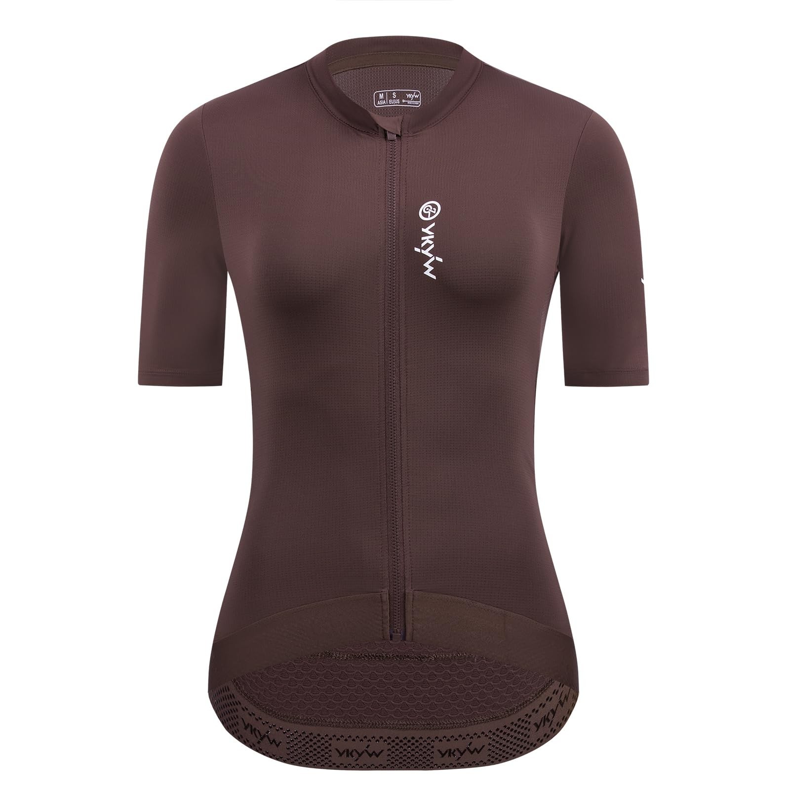 YKYWBIKE Women’s Short Sleeve Cycling Jersey Breathable MTB Top Coffee