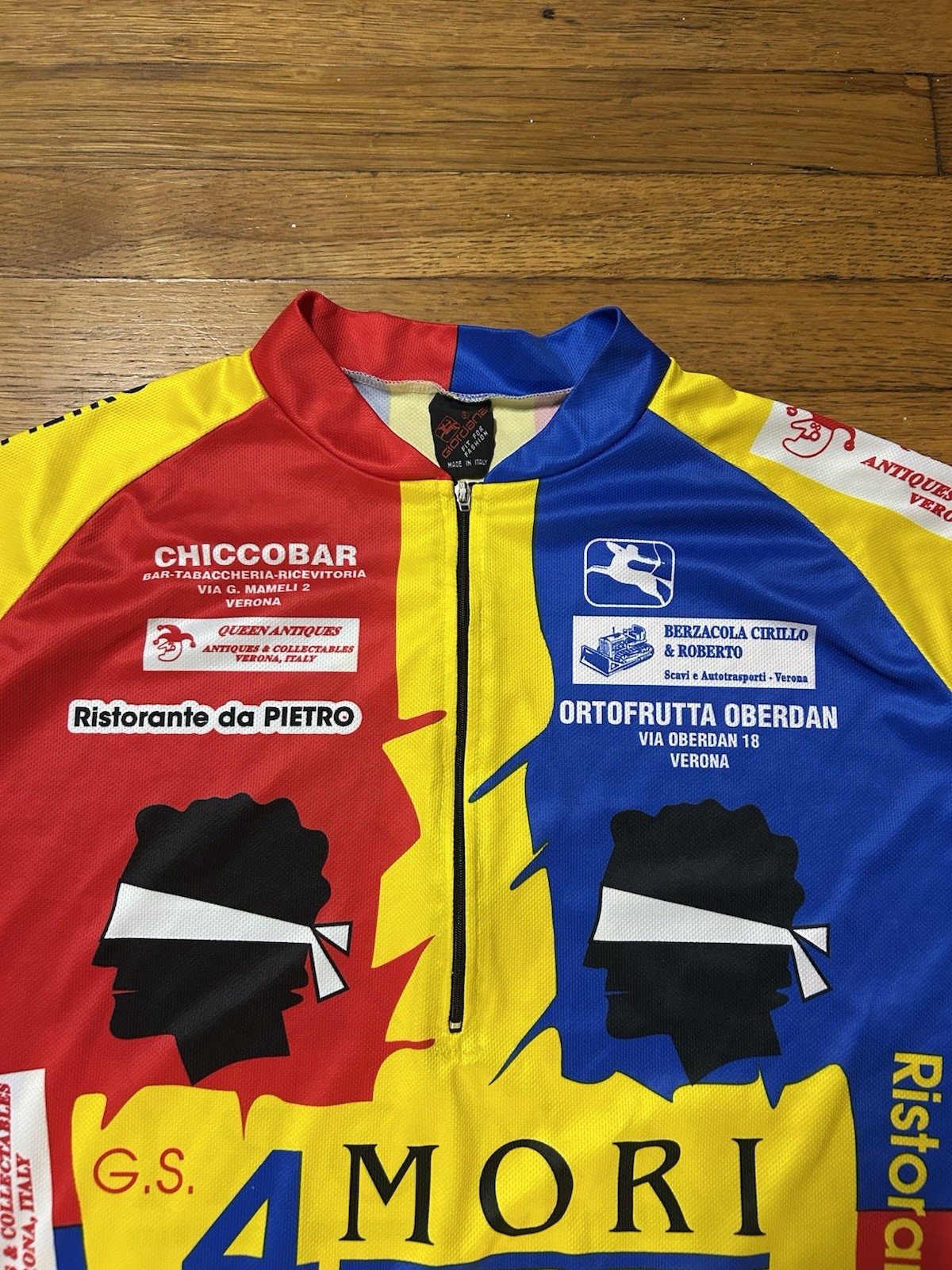 VTG 90s GiorDana Verona cycling jersey AOP All Over Print Men’s XL Made in Italy