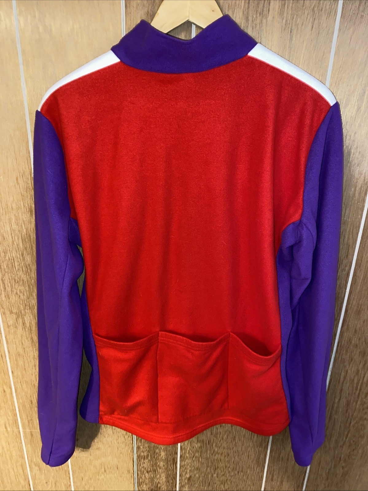 Trek USA Vintage Cycling Jersey Large 39” 90s Red Purple Multicolor