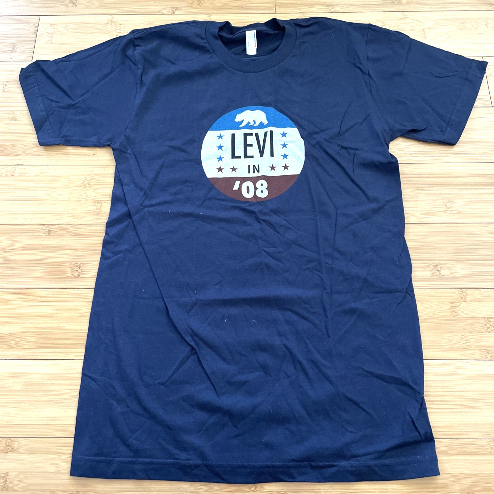 Trek “Levi in 08” – Tee Shirt Adult American Apparel 100% Cotton Small Navy Blue