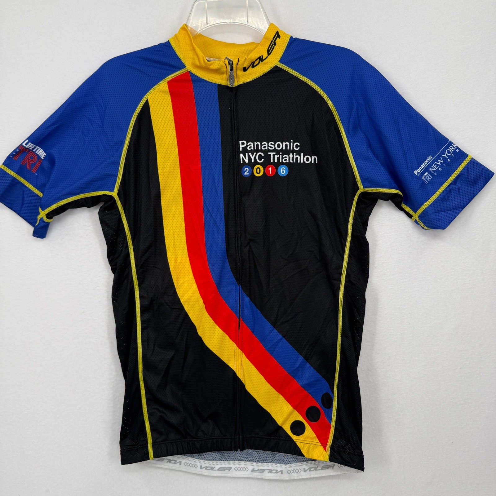 Voler Cycling Jersey Mens Large Black Panasonic NYC Triathlon 2016 Race