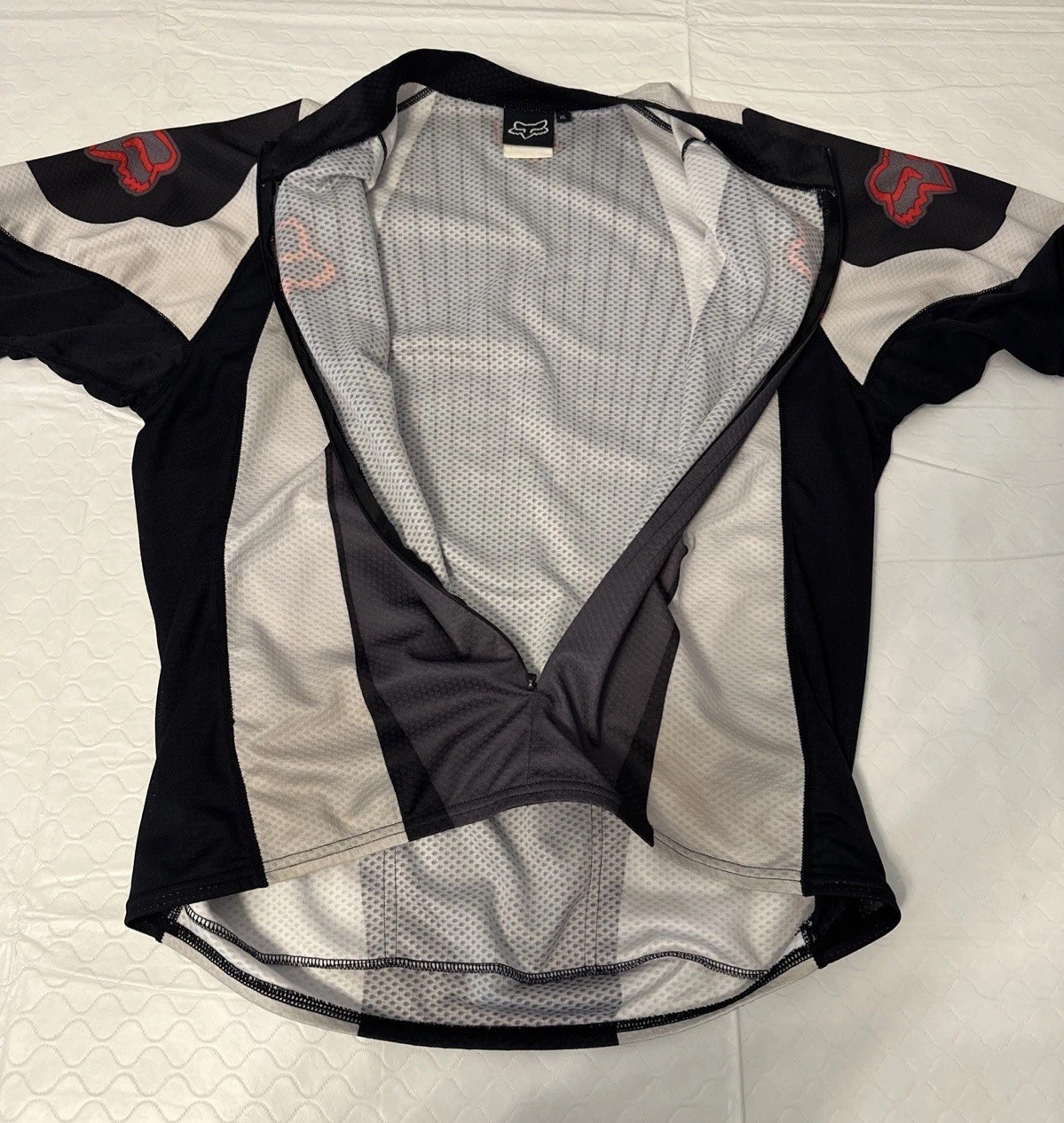 Fox Racing Riding Short Sleeve Mesh Feel Jersey Biking BMX Cycling 3/4 Zip XL