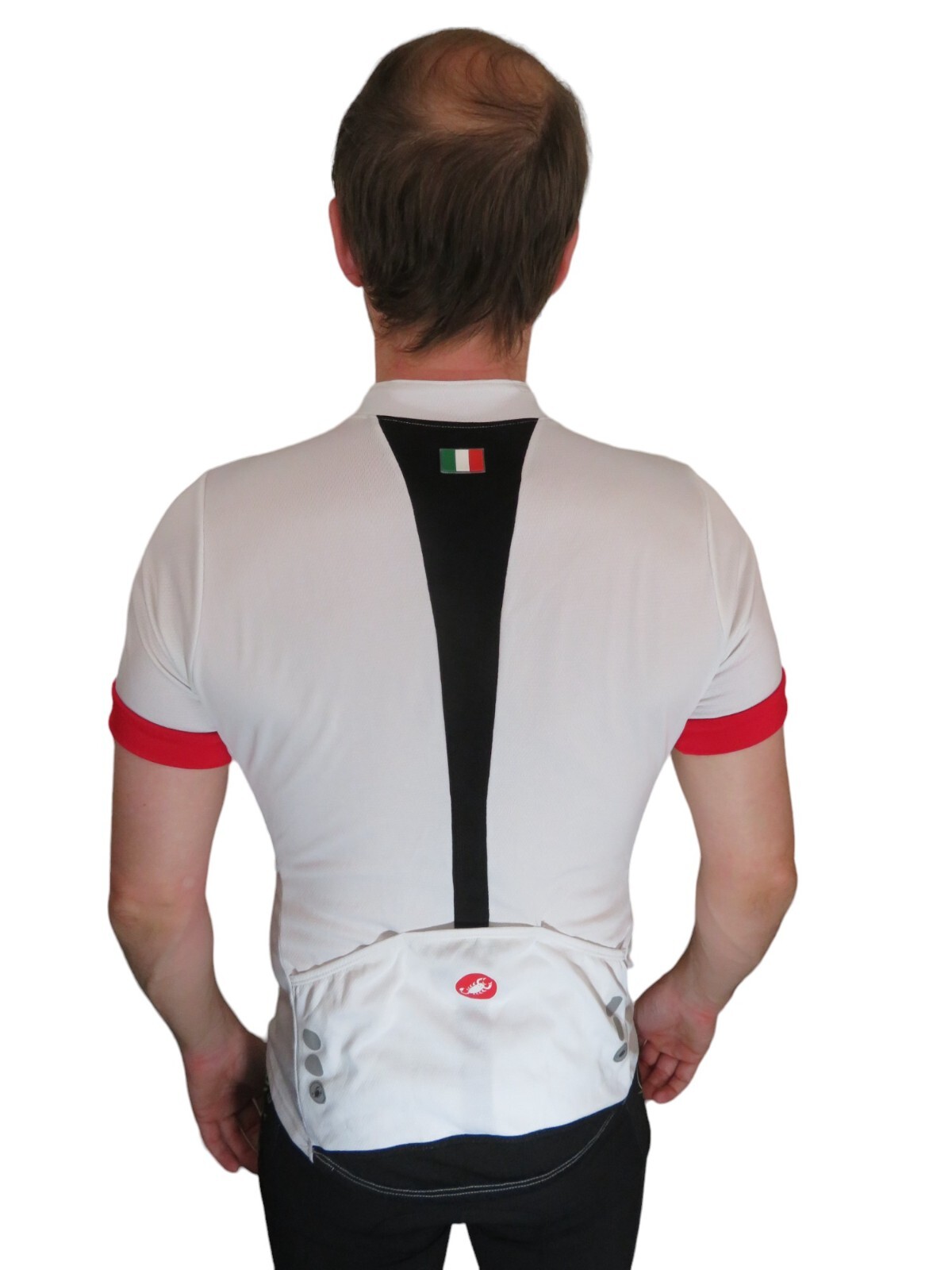 Vtg Castelli Race Half Zip Pro Cycling Bike Jersey Womens Large White Road MTB
