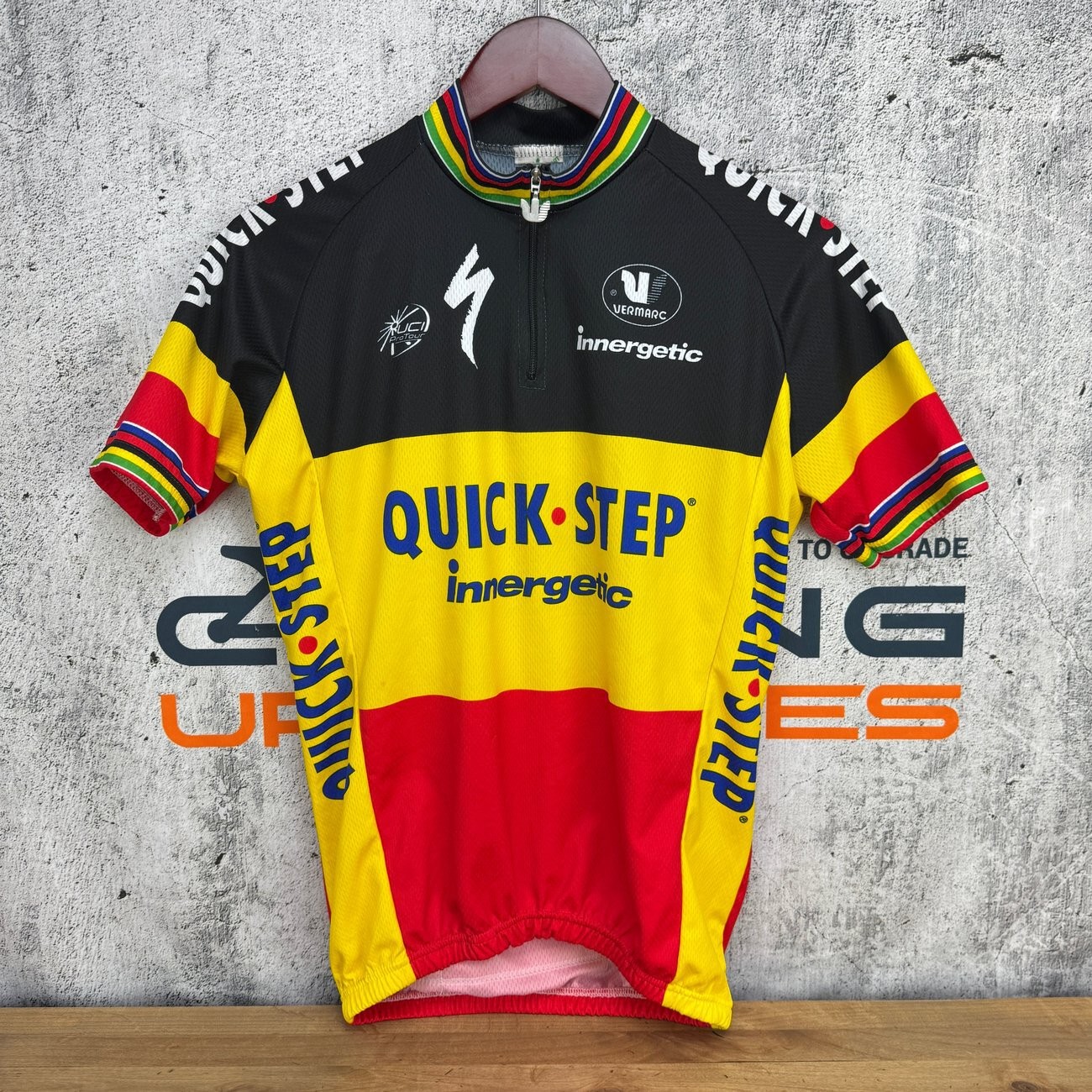 Vermarc Sports Quick Step Innergetic Retro Large Jersey and Bib Set Cycling Jers