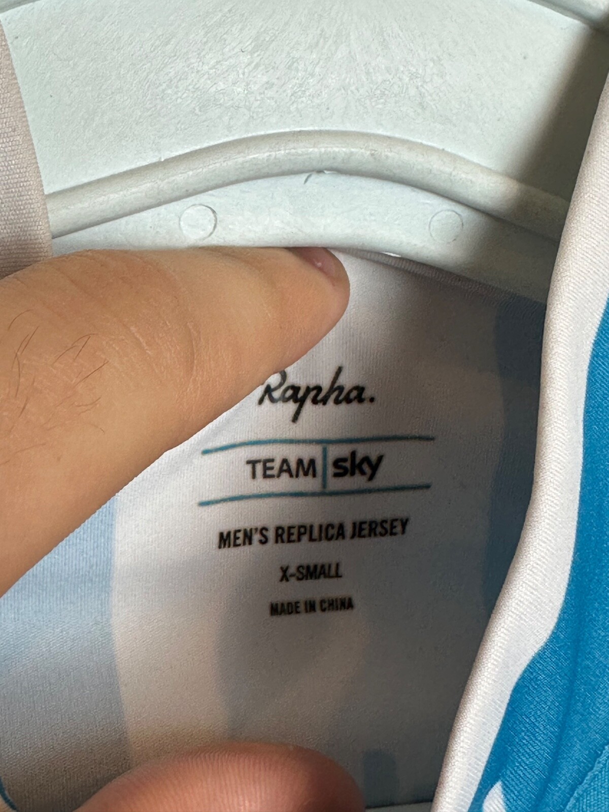 Rapha Team Sky Cycling Jersey Size Xs Blue Very Rare Made In China