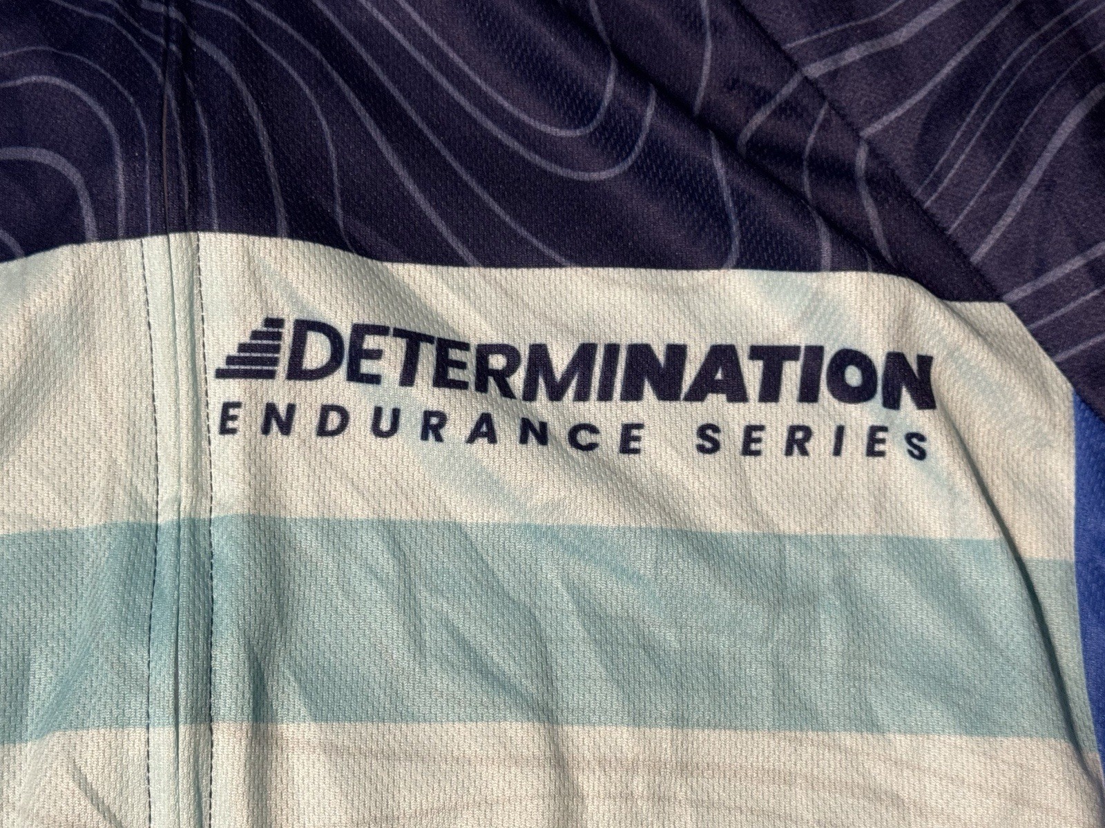 Primal Cycling Jersey L Teal Blue Full Zip Short Sleeve American Cancer Society