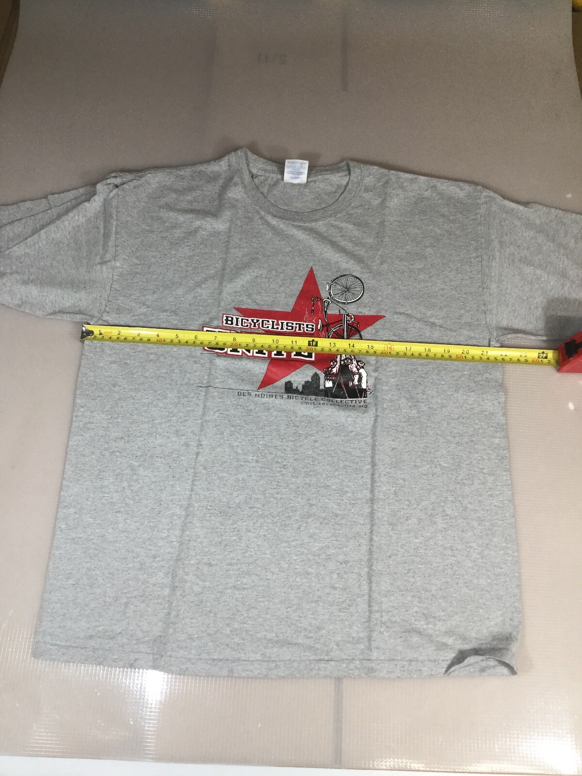 Gildan Mens Size Large L Iowa Cycling Bicycle T Shirt (6930-28)