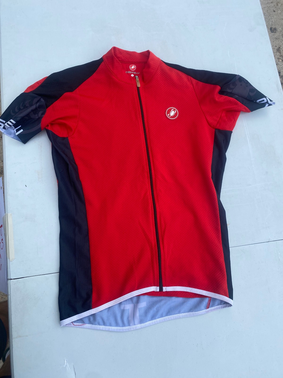castelli mens red cycling jersey s