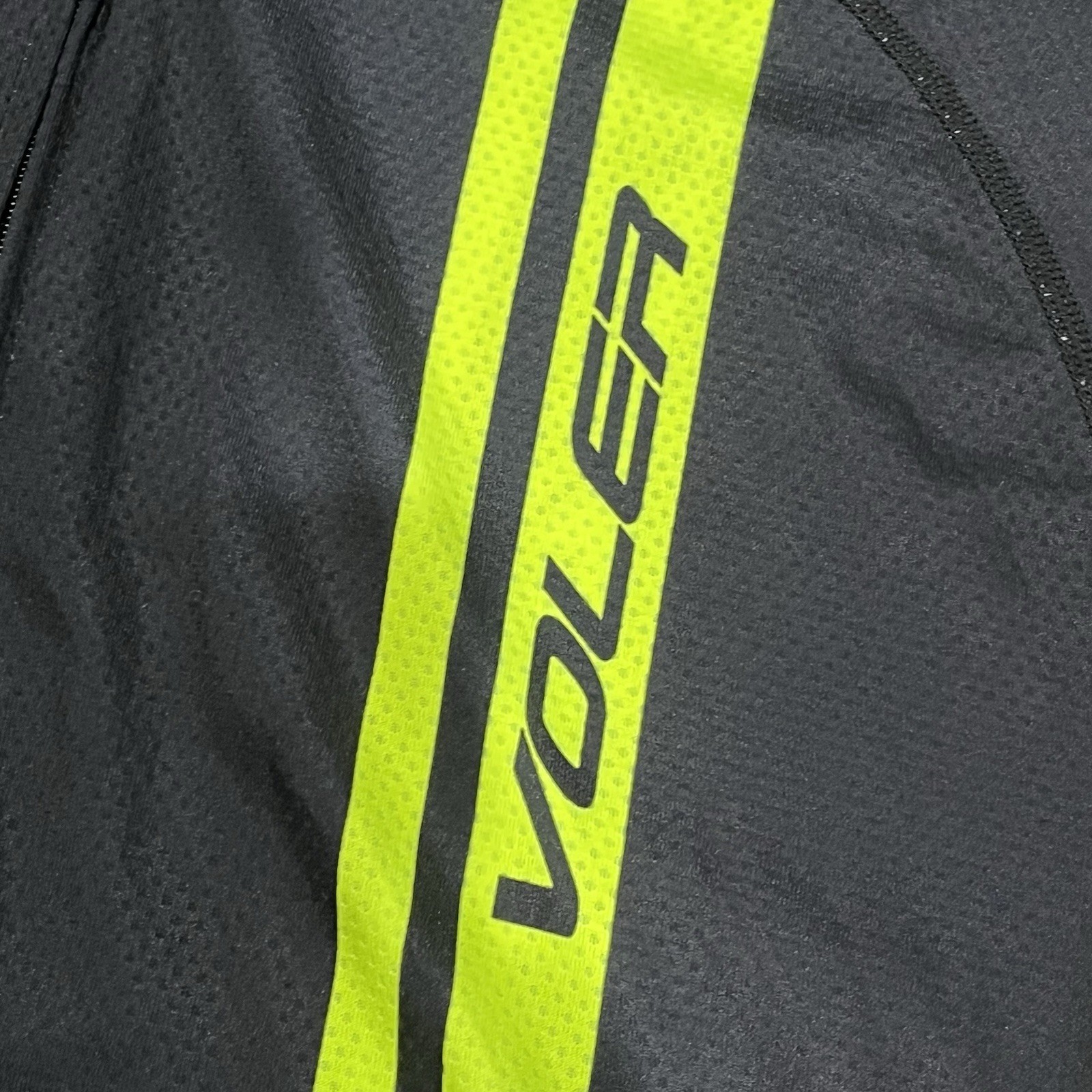VOLER Neon Green Black Men’s Full Zip Lightweight Cycling Jersey Size XL