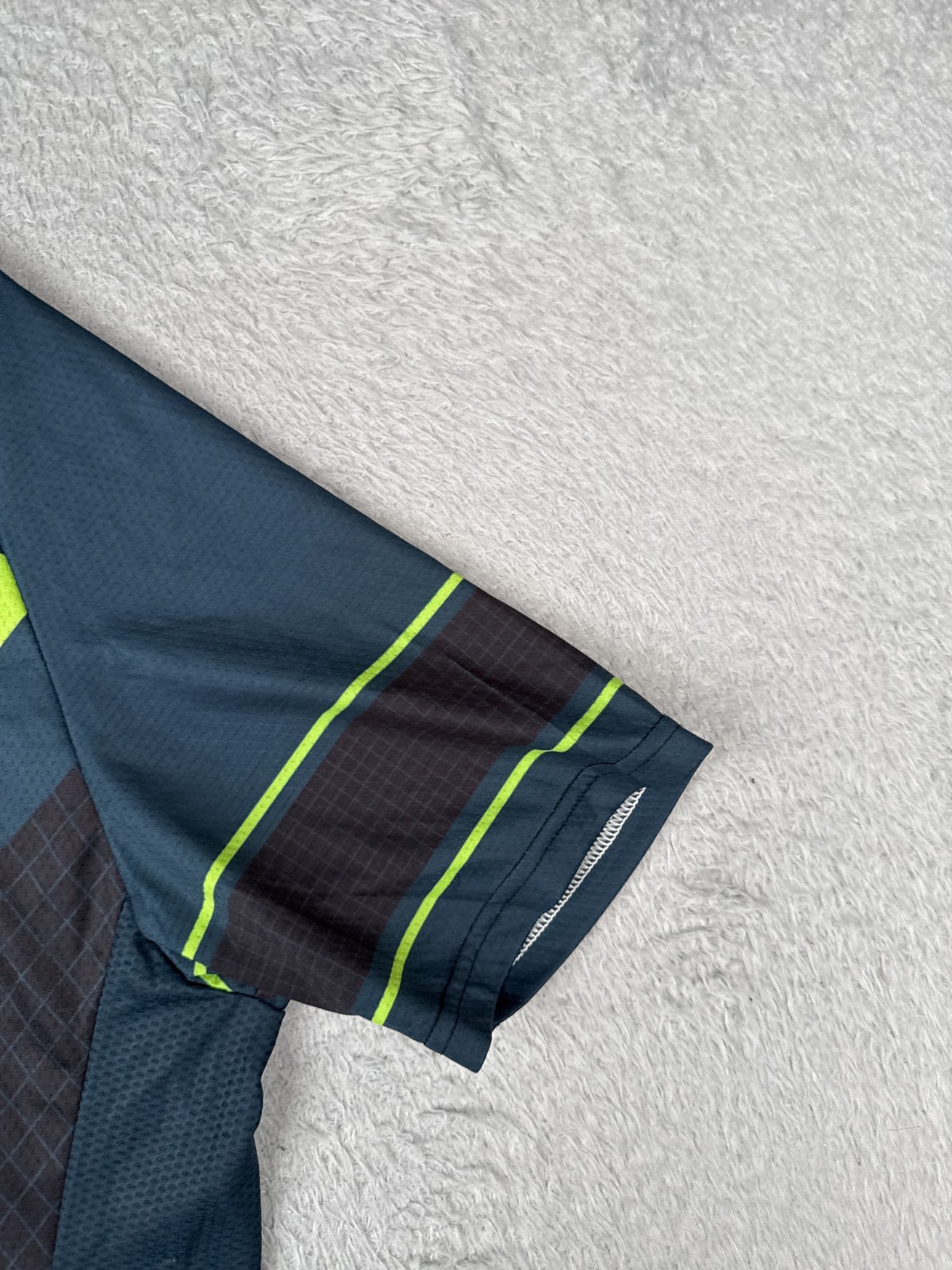 STRGAO Cycling Jersey Adult 3XL XXXL Blue Black Full Zip Short Sleeve Polyester
