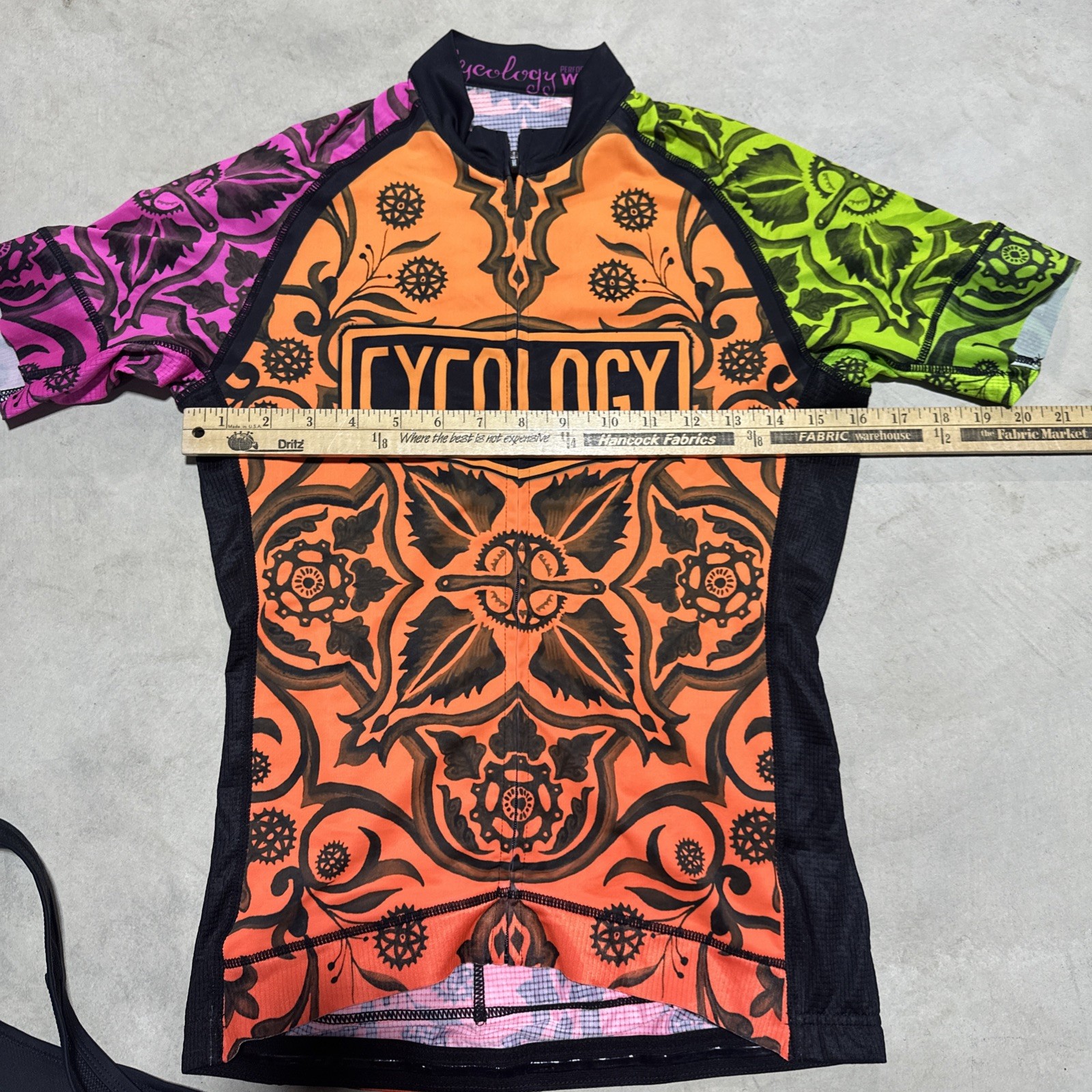 Cycology Performance Women’s M Cycling Full Zip Jersey & Pants Mandala Rainbow