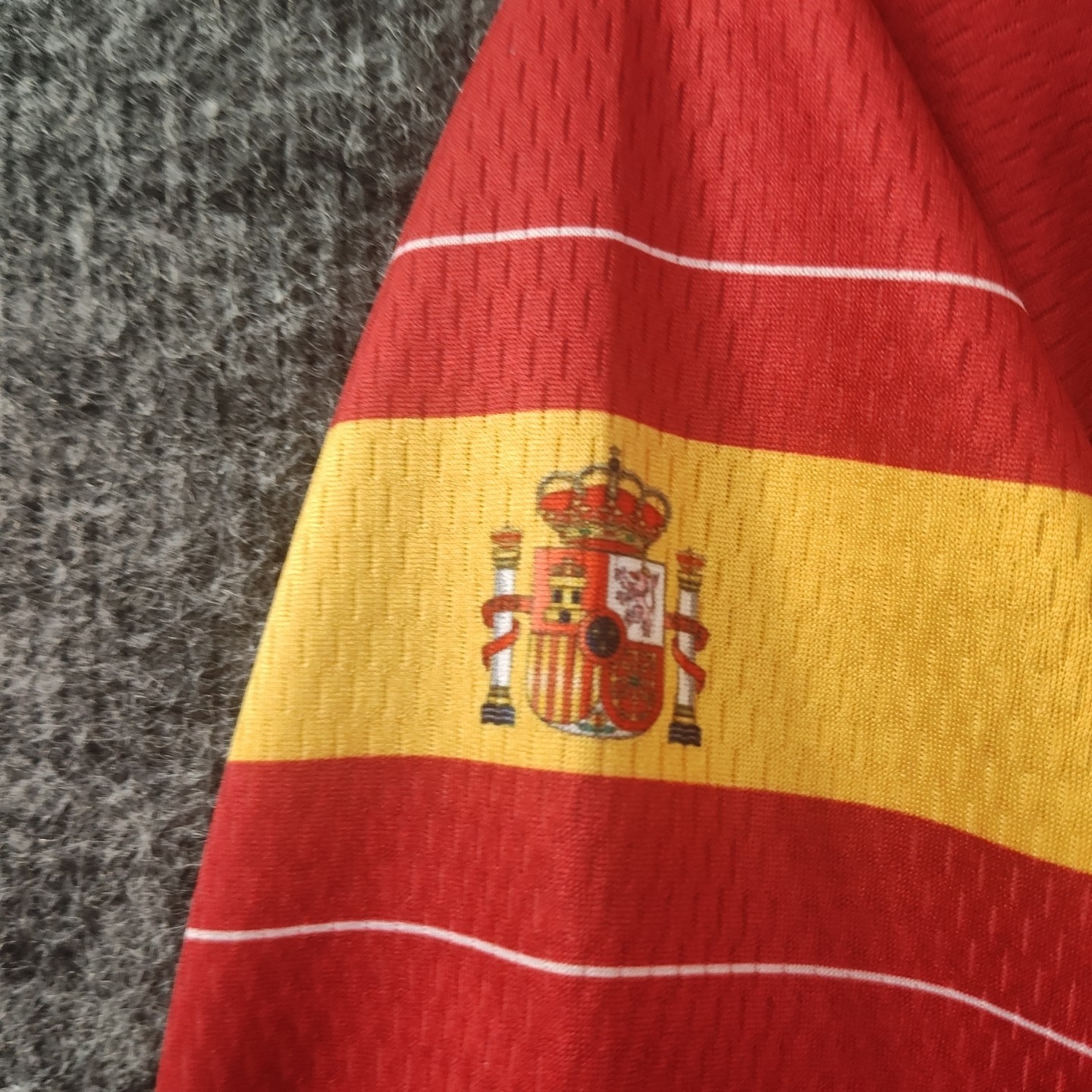 España Cycling Jersey Mens XL Red Full Zip Pockets Spanish Royal Crown Print