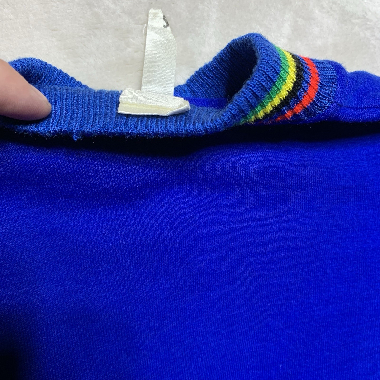 Vintage Pace Cycling Jersey Men’s Small 100% Merino Wool Knit Rainbow 70s USA *
