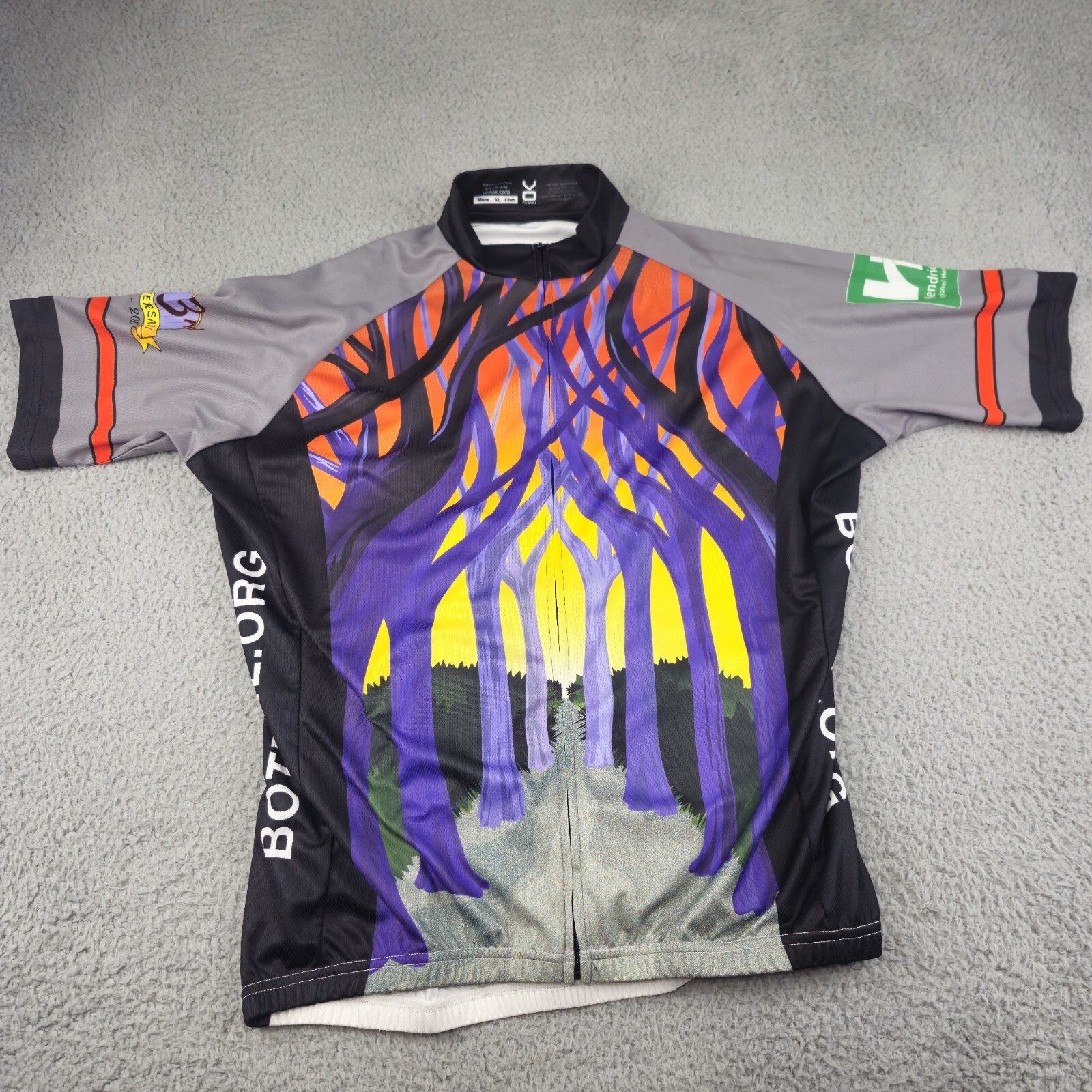 Vomax Cycling Jersey Shirt Adult XL Trees Graphics Bicycle Tour Edition 2015