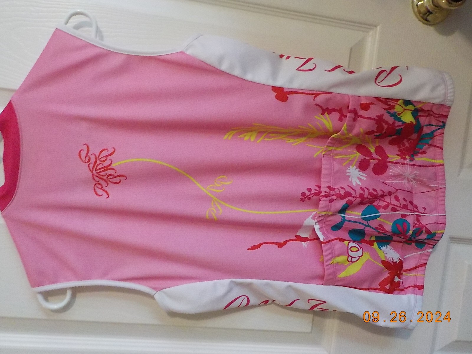 PEARL IZUMI MULTI COLOR PINK/RED/WHITE/AQUA/GREEN CYCLING SHIRT STYLE 0790 2011