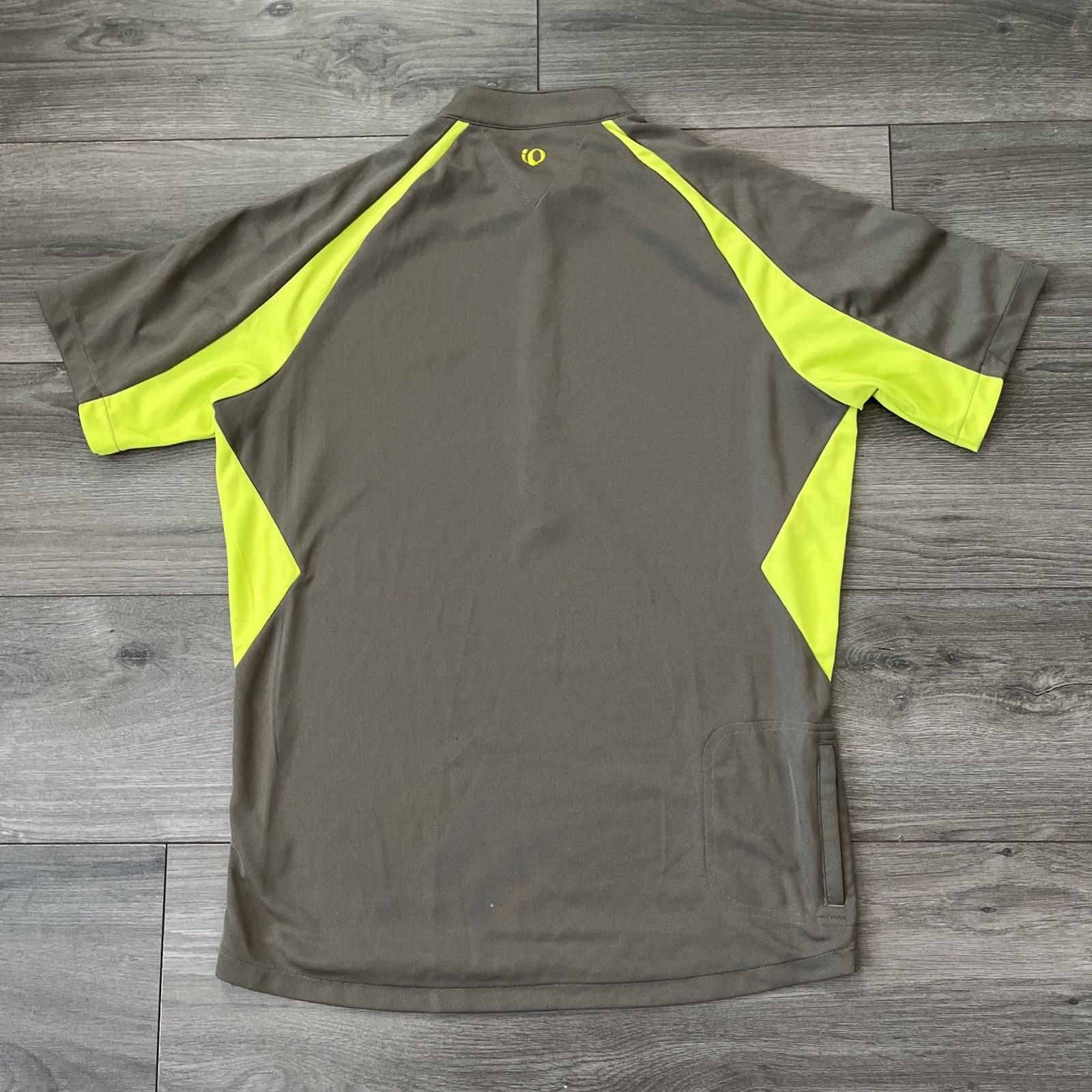PEARL IZUMI Cycling Jersey Mens M 1/4 Zip Short Sleeve Brown Yellow