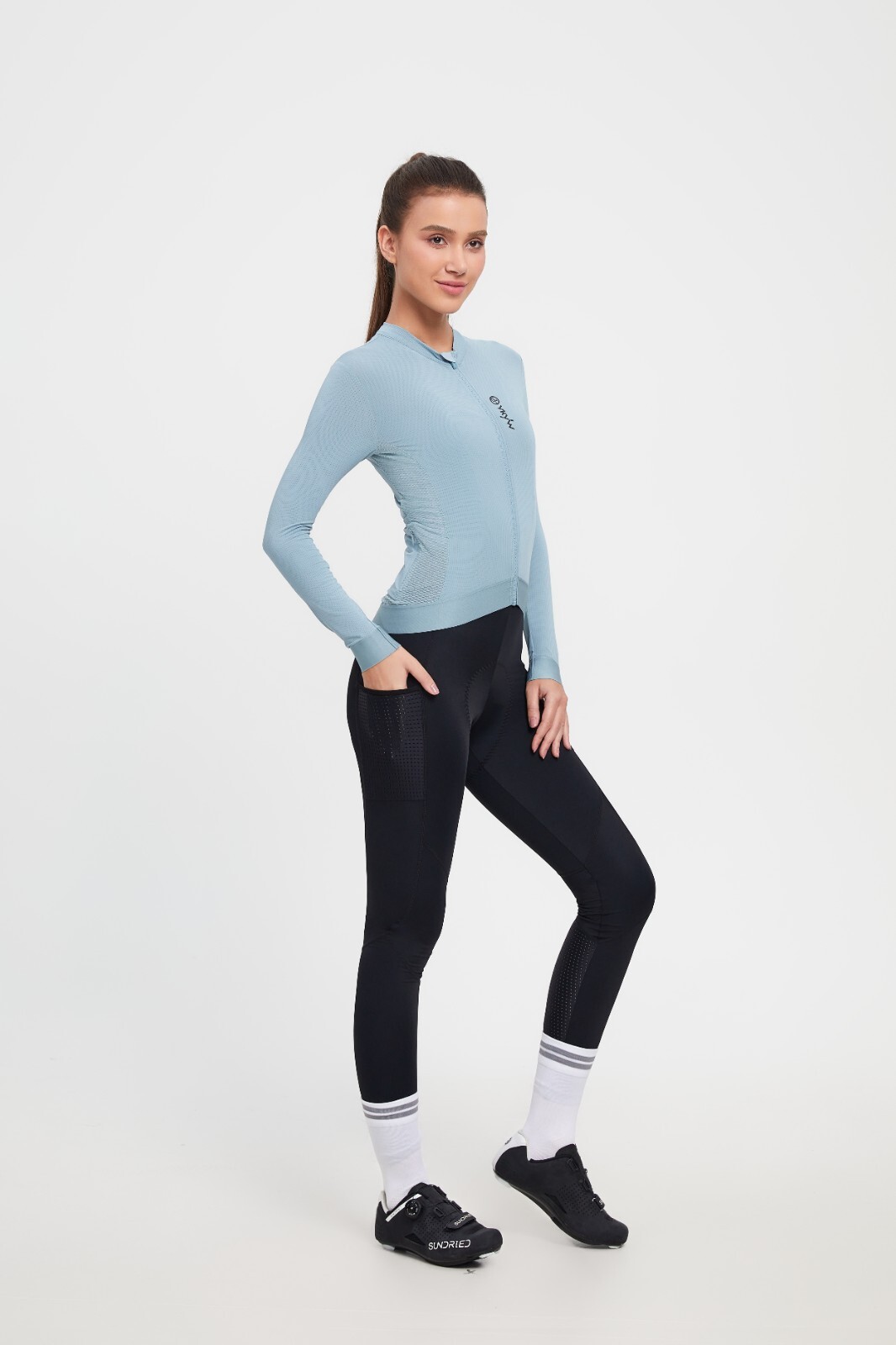 YKYWBIKE 2025 Women Cycling Jersey Tops Road Bike Long Sleeve Shirt Breathable