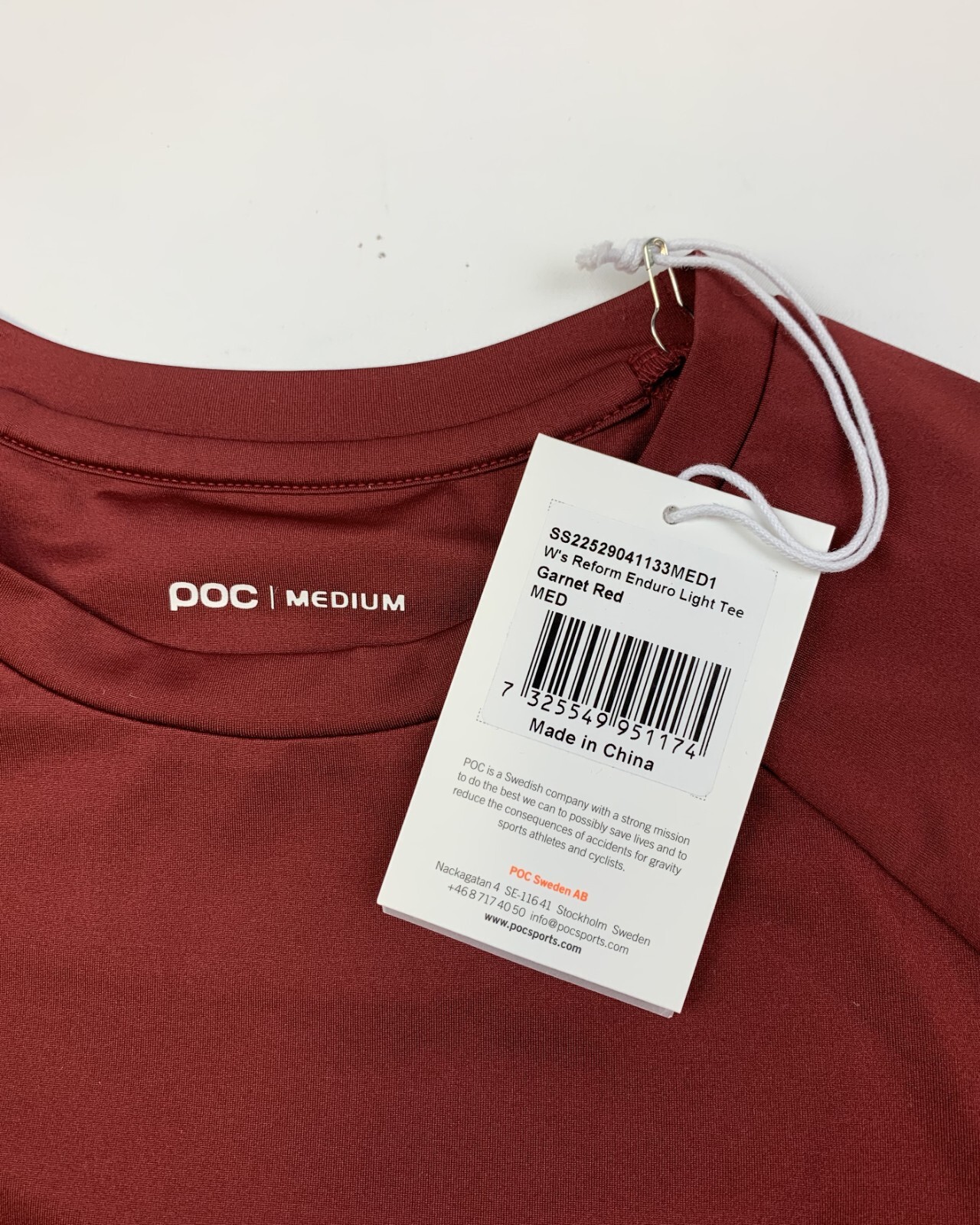 POC Women’s Reform Enduro Light Tee Size Medium Garnet Red NWT