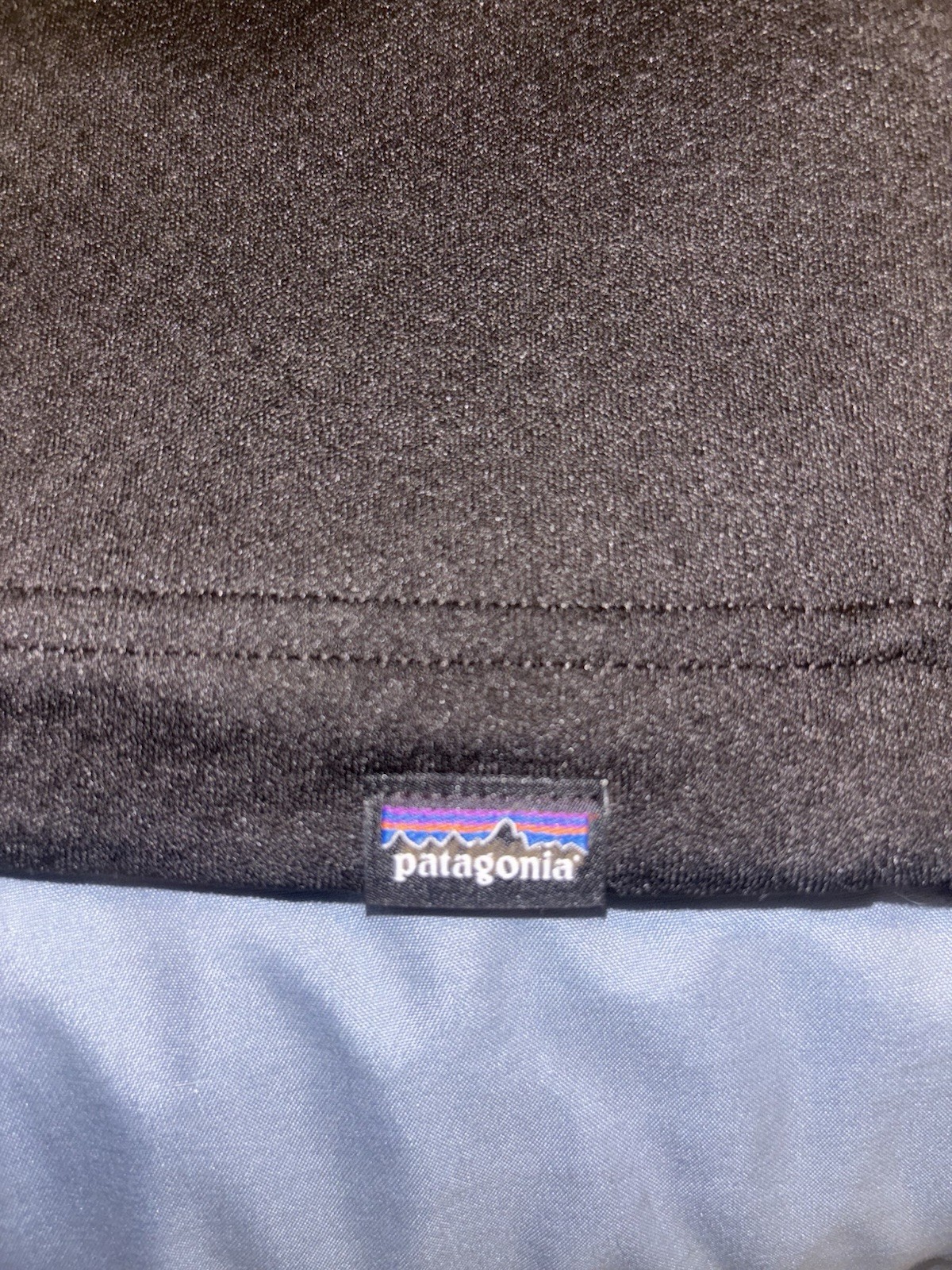 Patagonia Capilene Midweight Cycling Jersey Womens Large Black 1/2 Zip Pockets