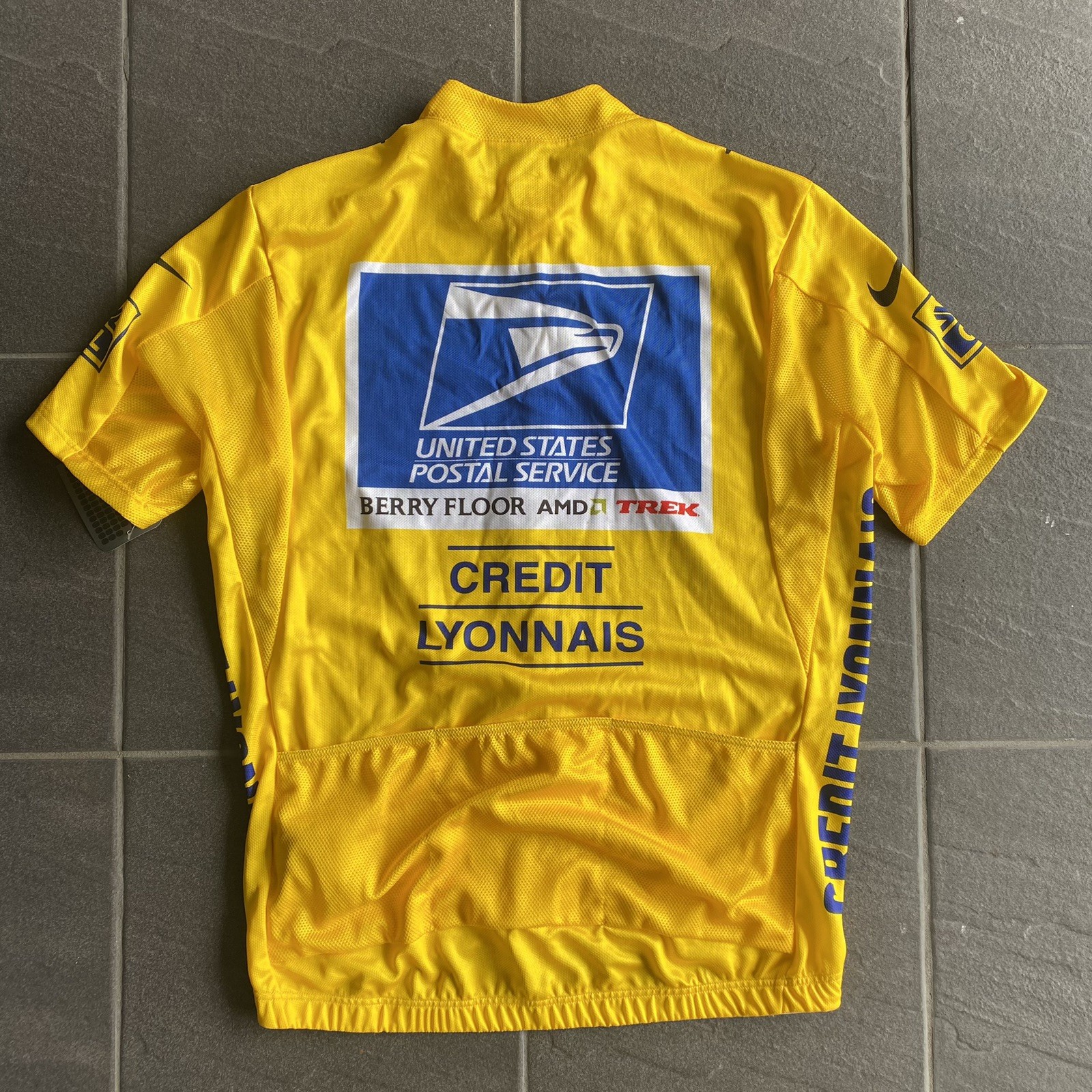 Nike Tour de France 2004 USPS Yellow Podium Jersey XL Limited Edition Cycling