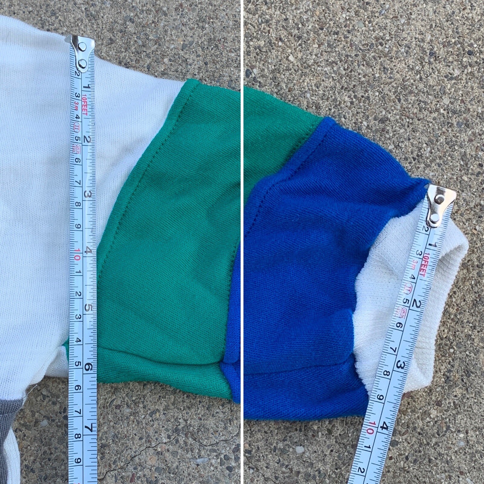 Vintage Sportif Cycling Jersey Color Block White Gray Blue Green XS or S ?
