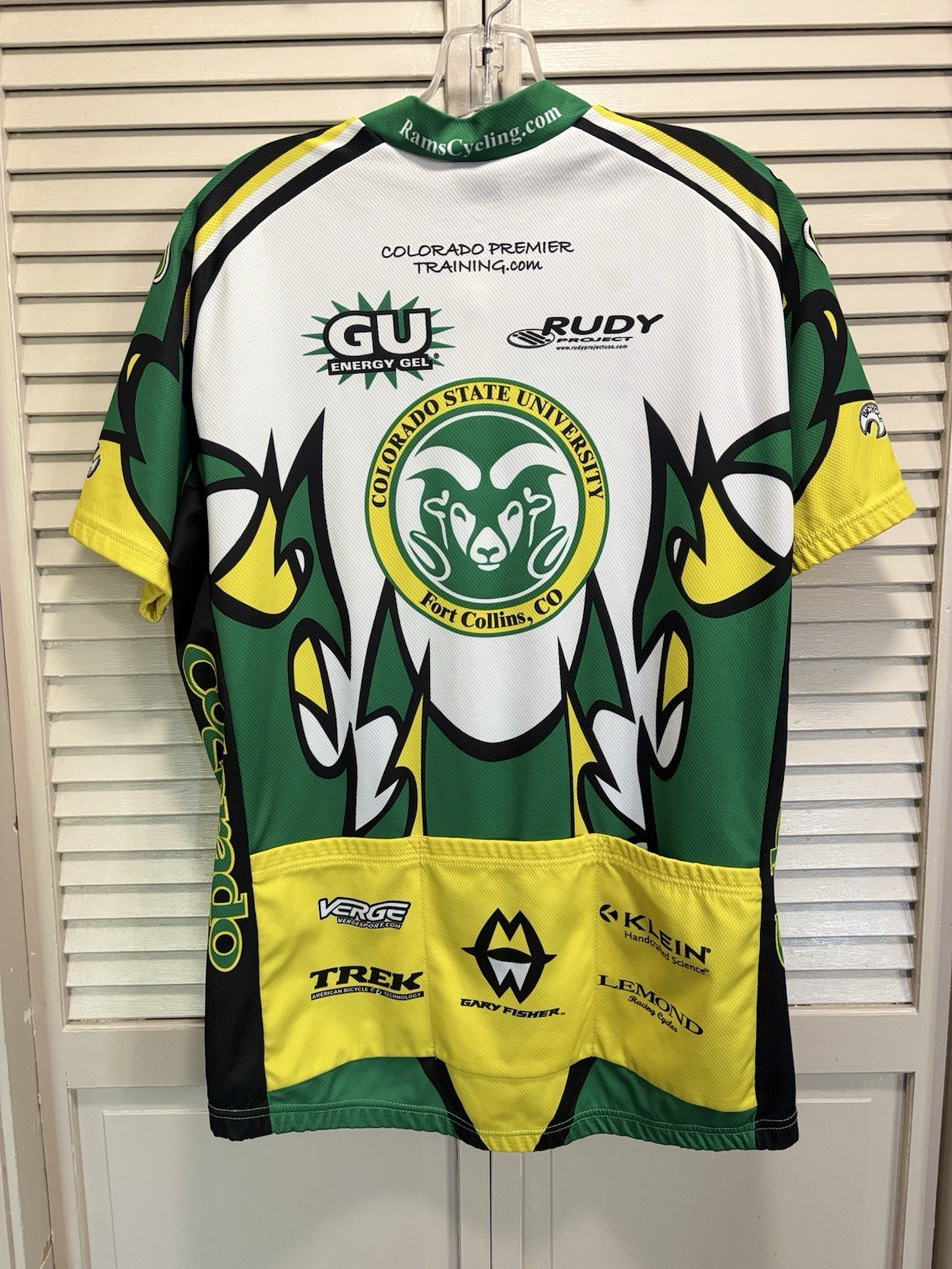 Verge Cycling Racing Jersey 2XL Full Zip Short Sleeve White/Green Logo