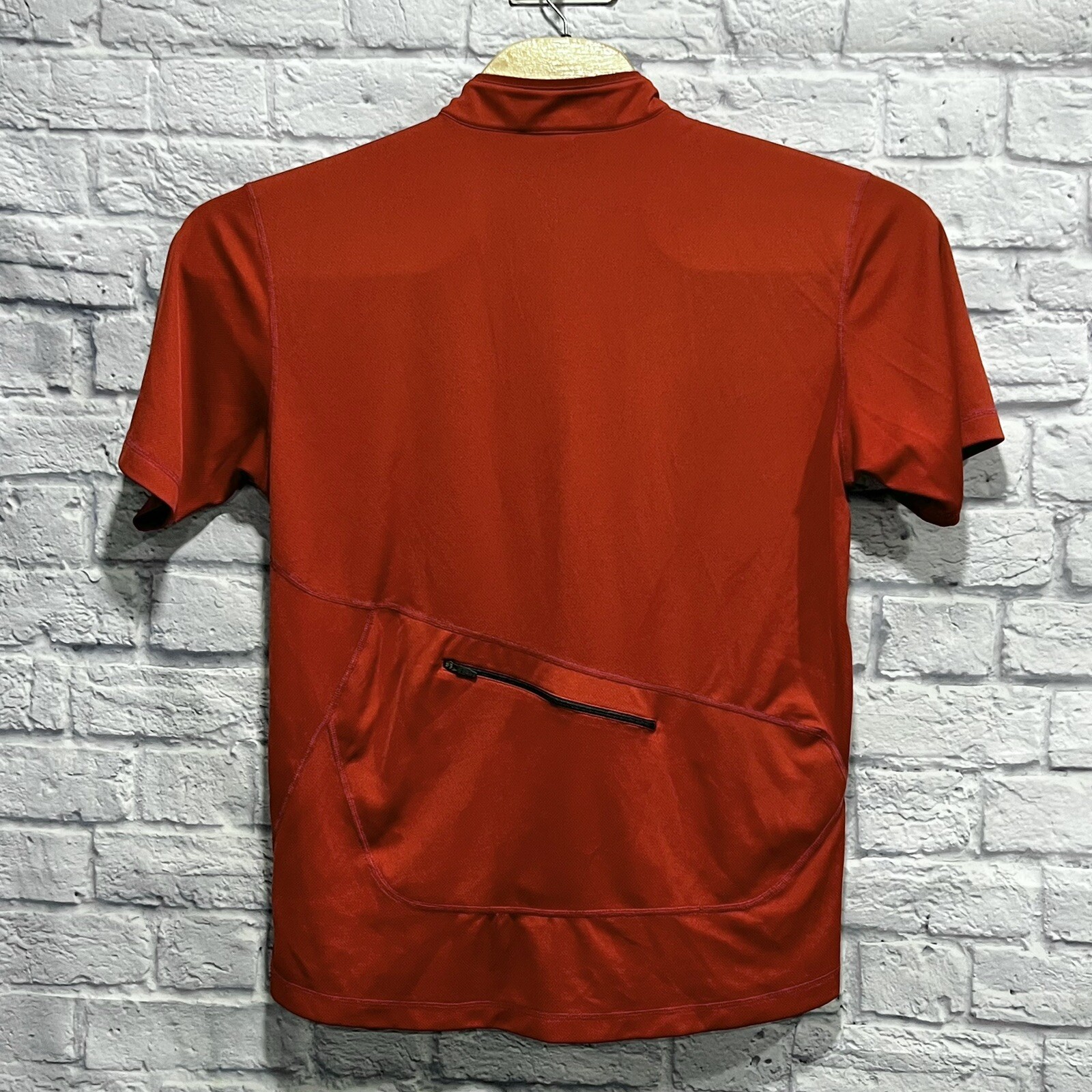 Nike ACG Vintage Dri Fit Short Sleeve 1/4 Zip Bicycle Back Pocket T Shirt Medium