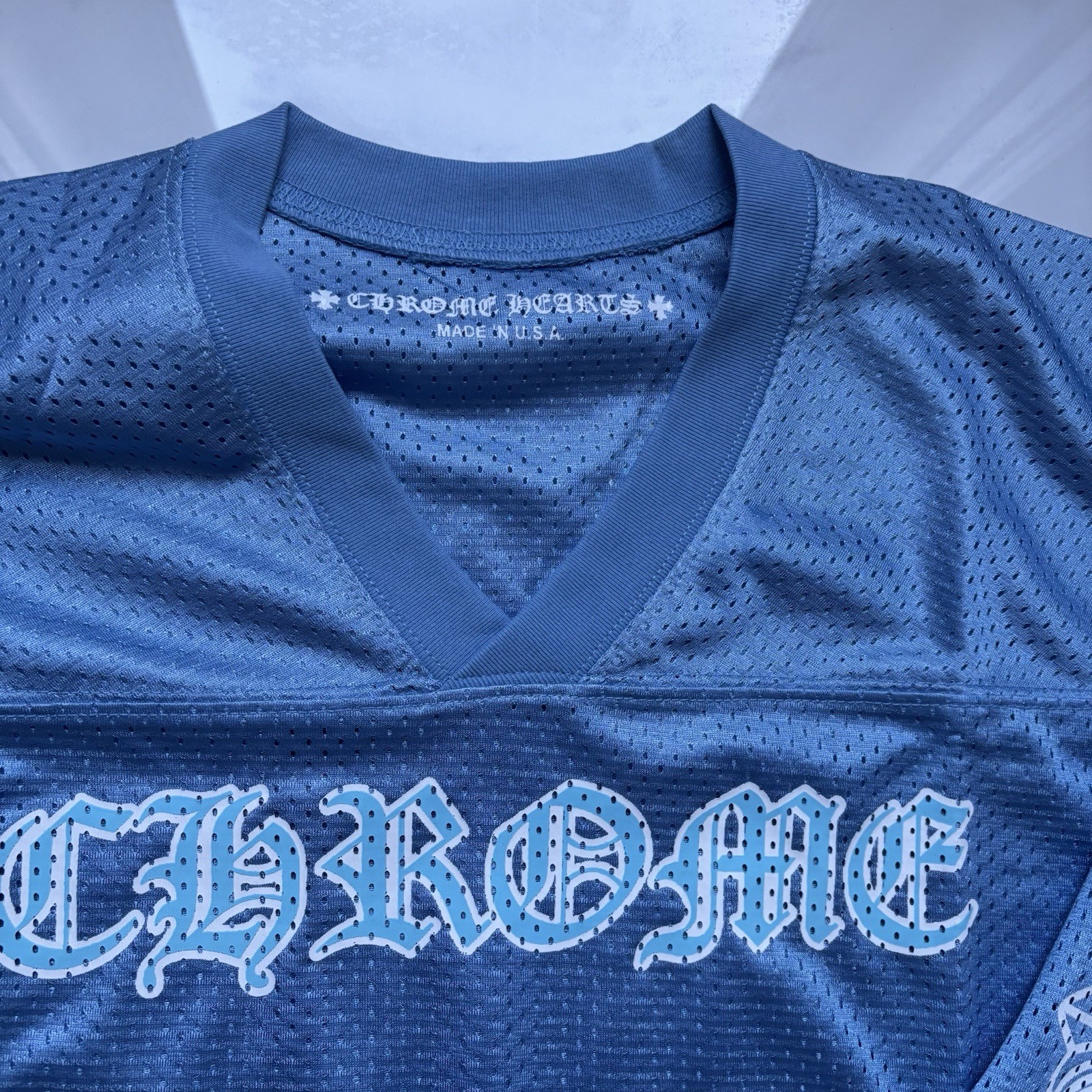 Chrome Hearts Black Long Sleeve Jersey mesh jersey size small