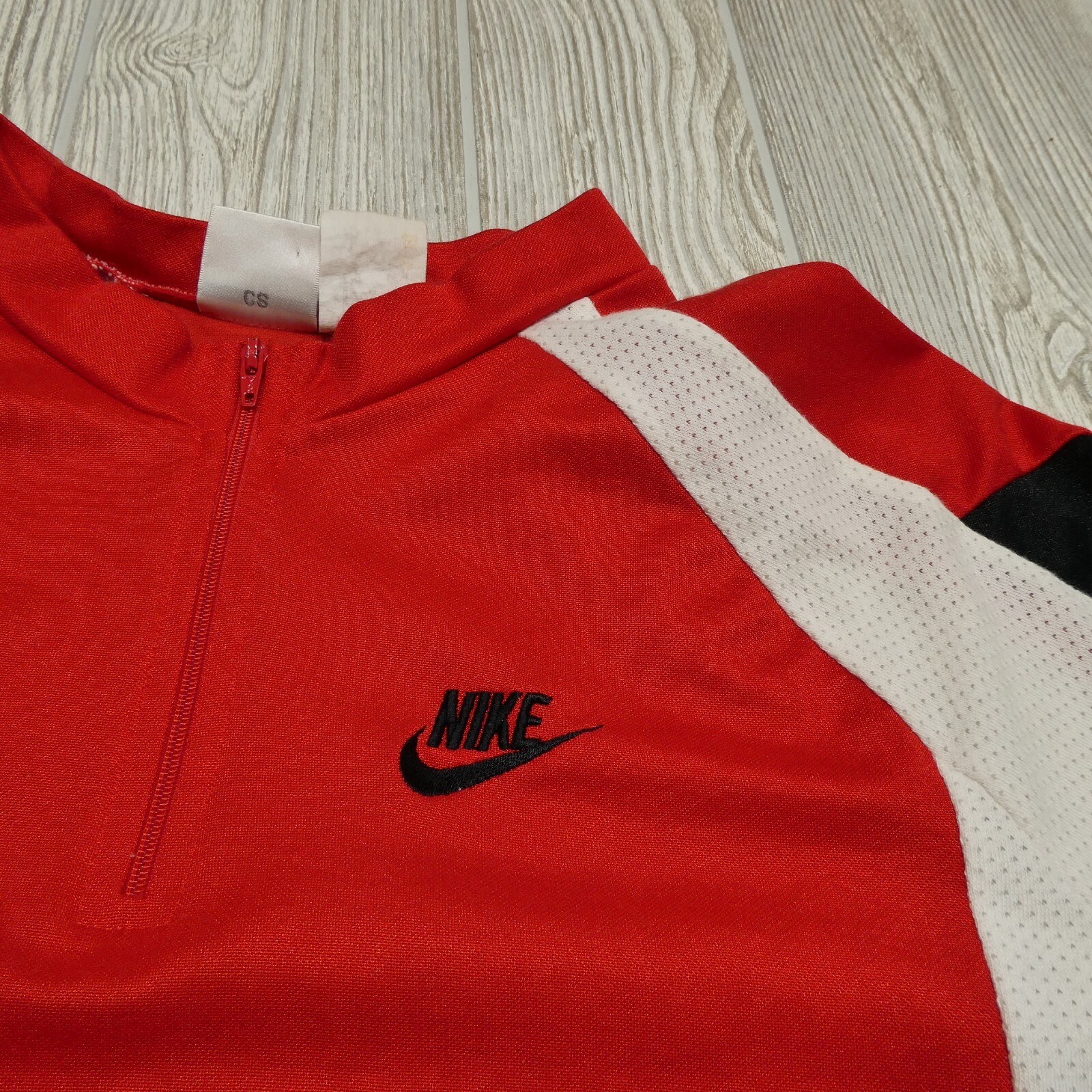 VINTAGE Nike Cycling Jersey Size Medium Red Short Sleeve Made in USA